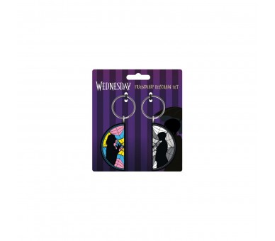 Mircoles - Llavero Wednesday Enid Window 2 Piezas