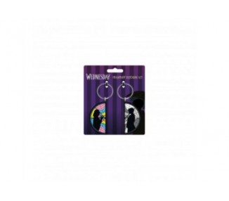 Mircoles - Llavero Wednesday Enid Window 2 Piezas