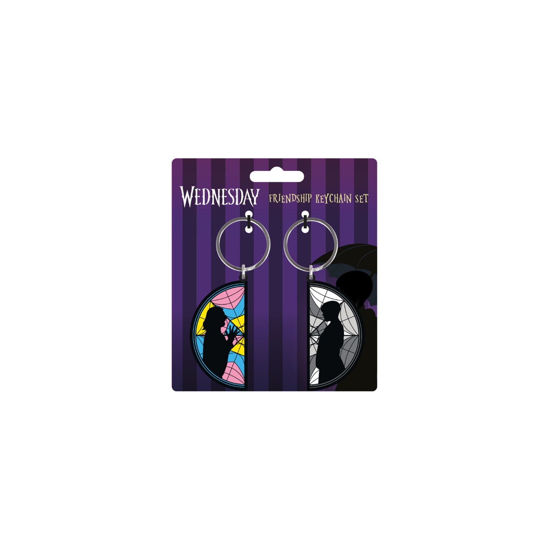 Mircoles - Llavero Wednesday Enid Window 2 Piezas
