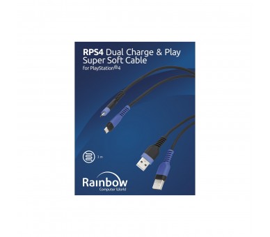 Rainbow Rps4 Dual Charge & Play Super Soft Cable [Ps4]