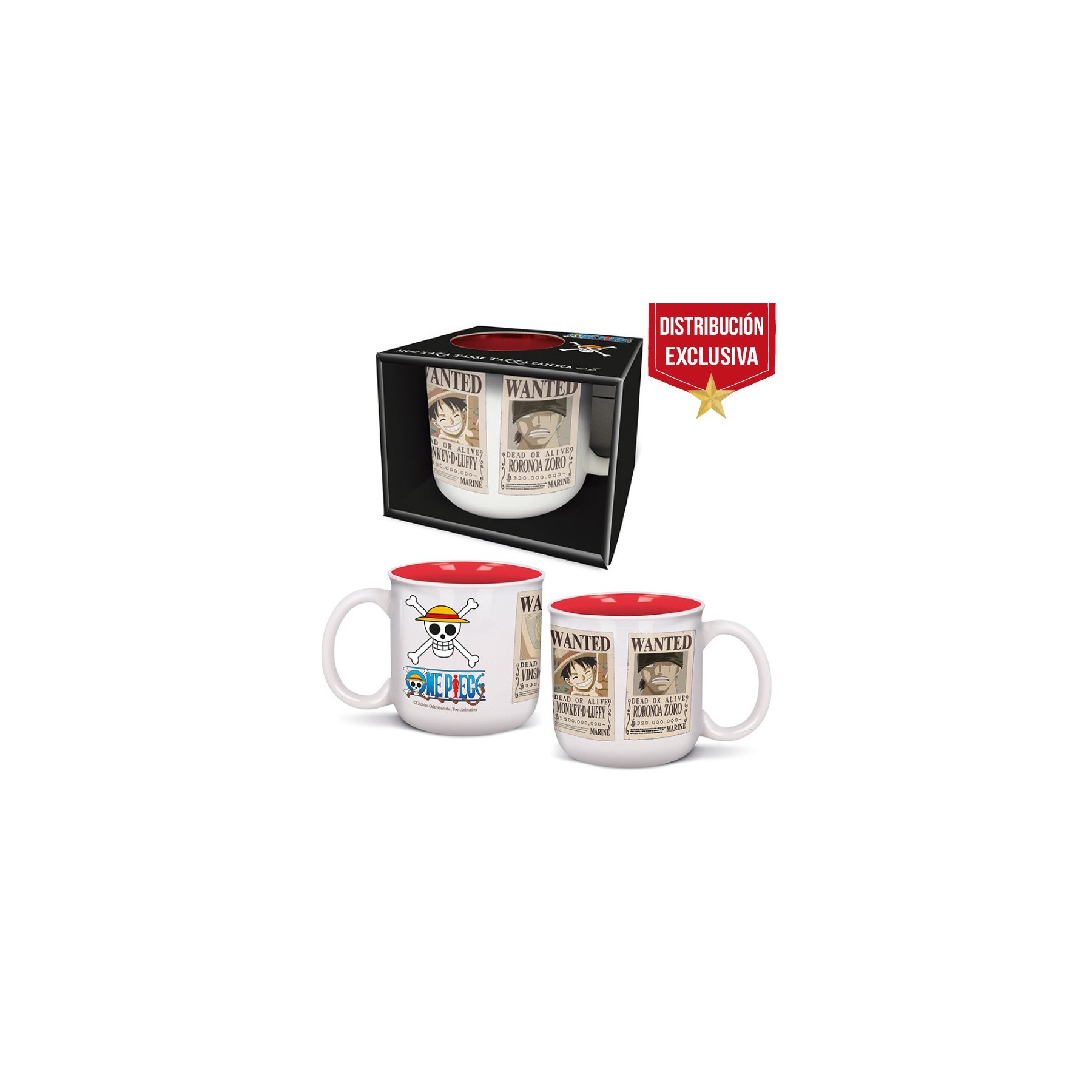 One Piece - Taza De 400 Ml Desayuno Wanted (Distr. Exclusiva