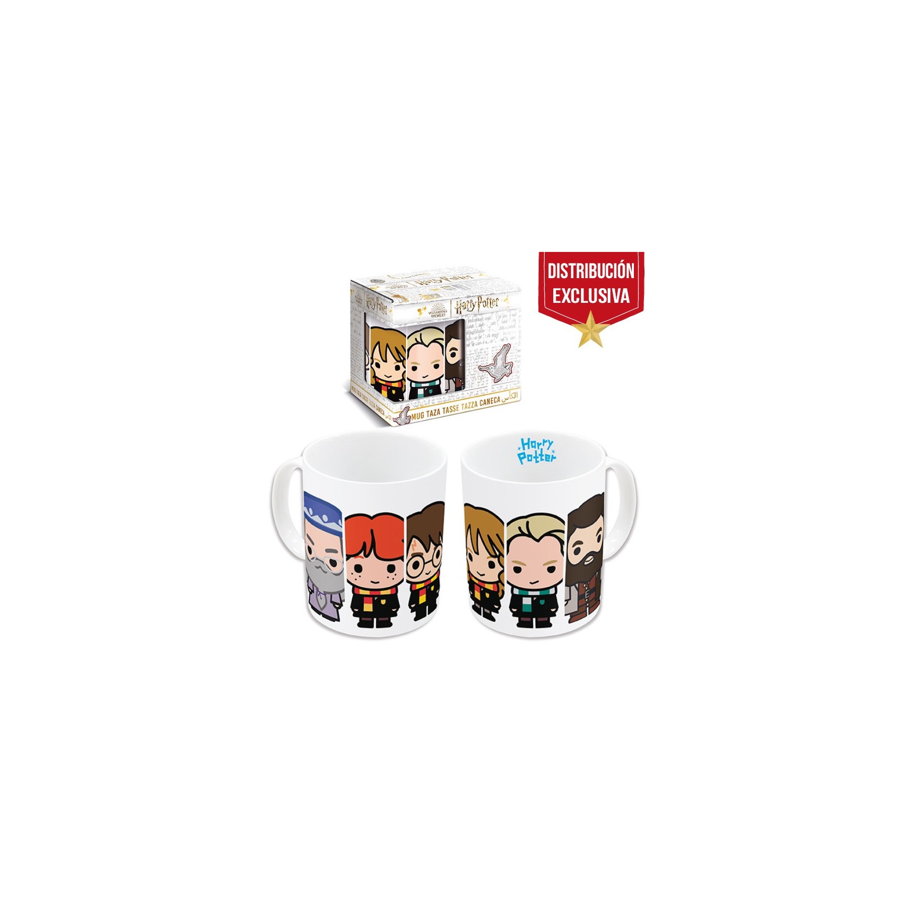 Harry Potter - Taza De 325 Ml Blanca Personajes (Distr. Excl