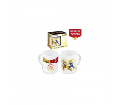 Dragon Ball - Taza De 325 Ml Blanca Lucha (Distr. Exclusiva)