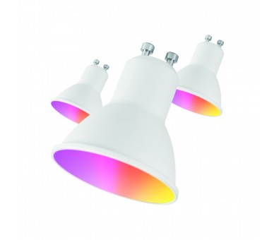 Muvit Io Pack 3 Bombillas Gu10 400Lm, 5.5W, Rgb+Cct, D50*H56