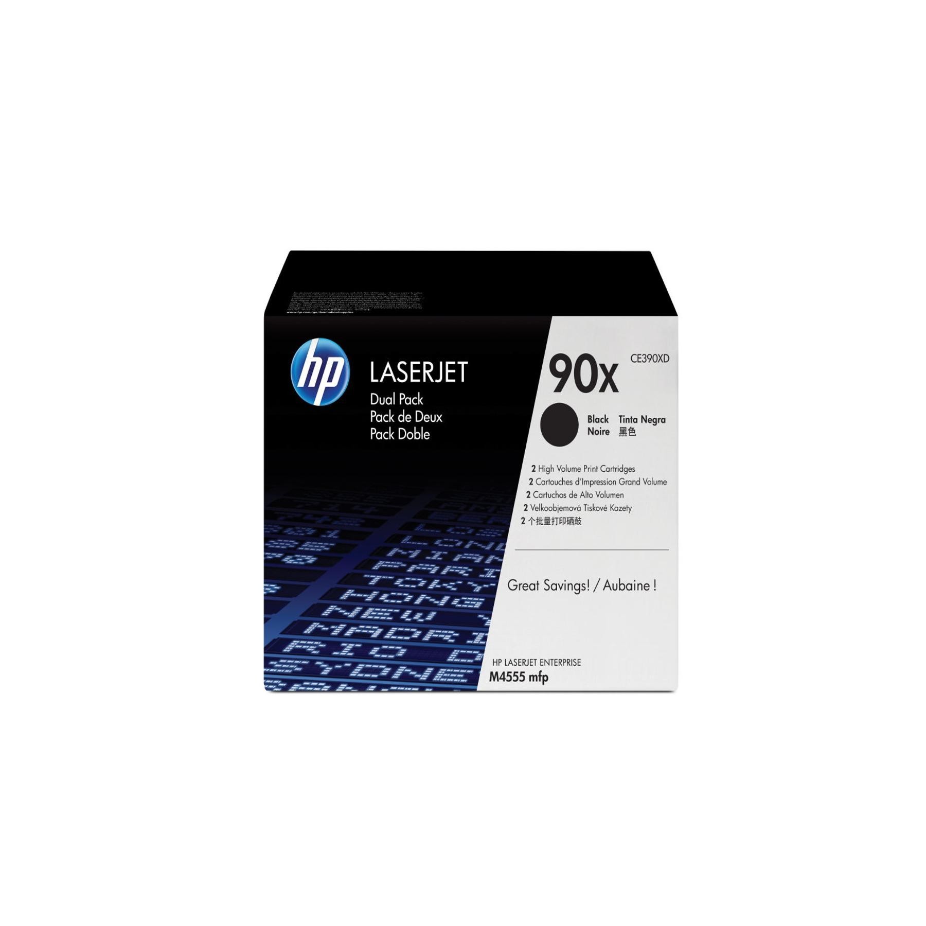 Hp Laserjet M4555Mfp Toner Negro 90X (Pack 2)