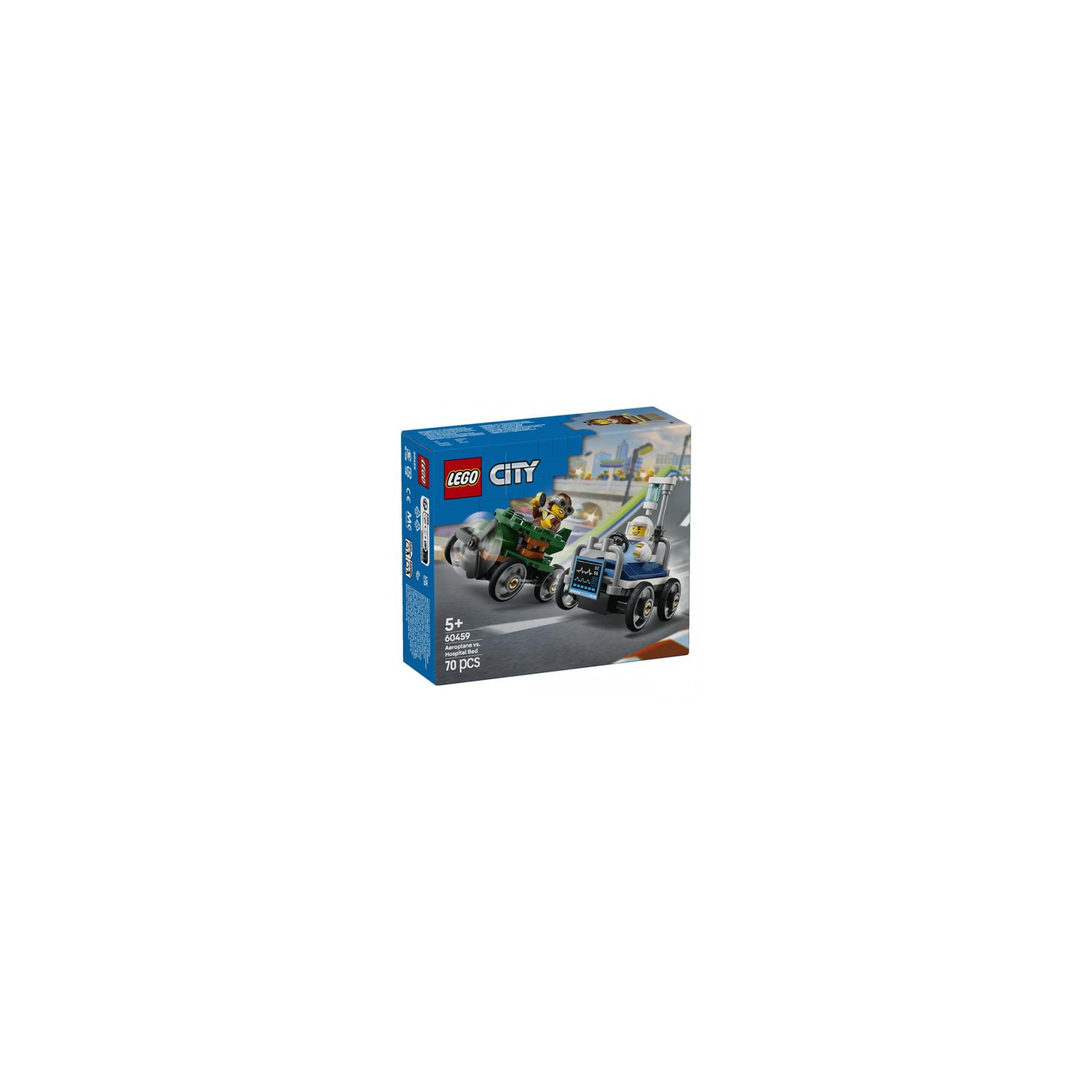 60459 Lego City Pack Veicoli Corsa Aereo vs Letto Ospedale