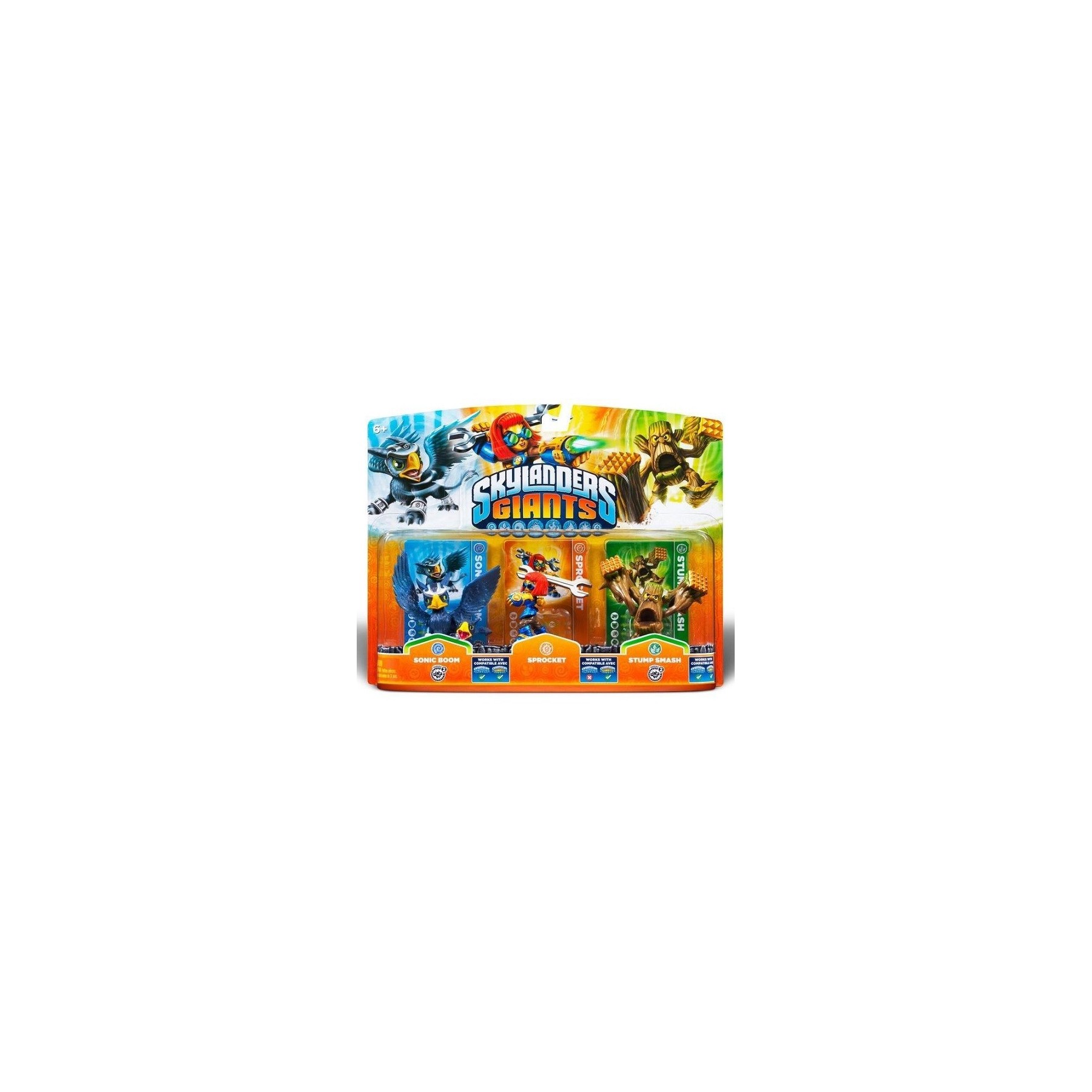 SKYLANDERS GIANTS SONIC BOOM & SPROCKET & STUMP SMASH