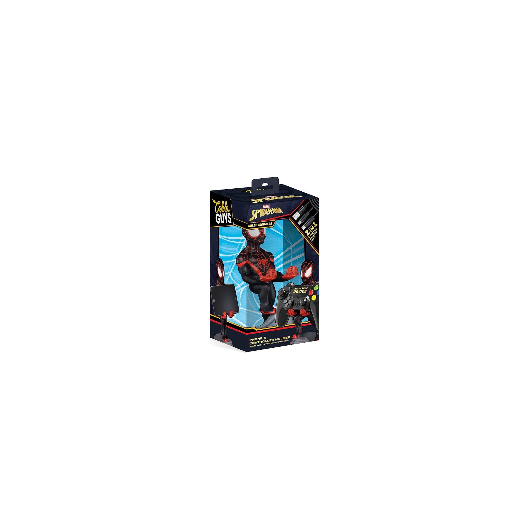 FIGURA CABLE GUYS MARVEL SPIDERMAN MILES MORALES (2M CABLE USB)