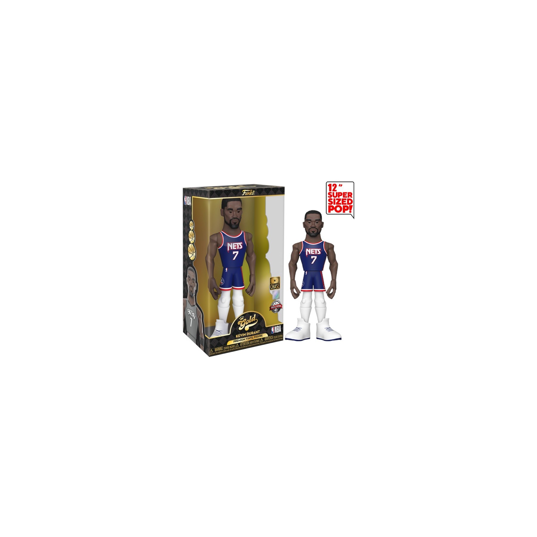 FUNKO POP! GOLD 12" NBA: NETS KEVIN DURANT (CE´21) (30 CM) CHASE LIMITED EDITION