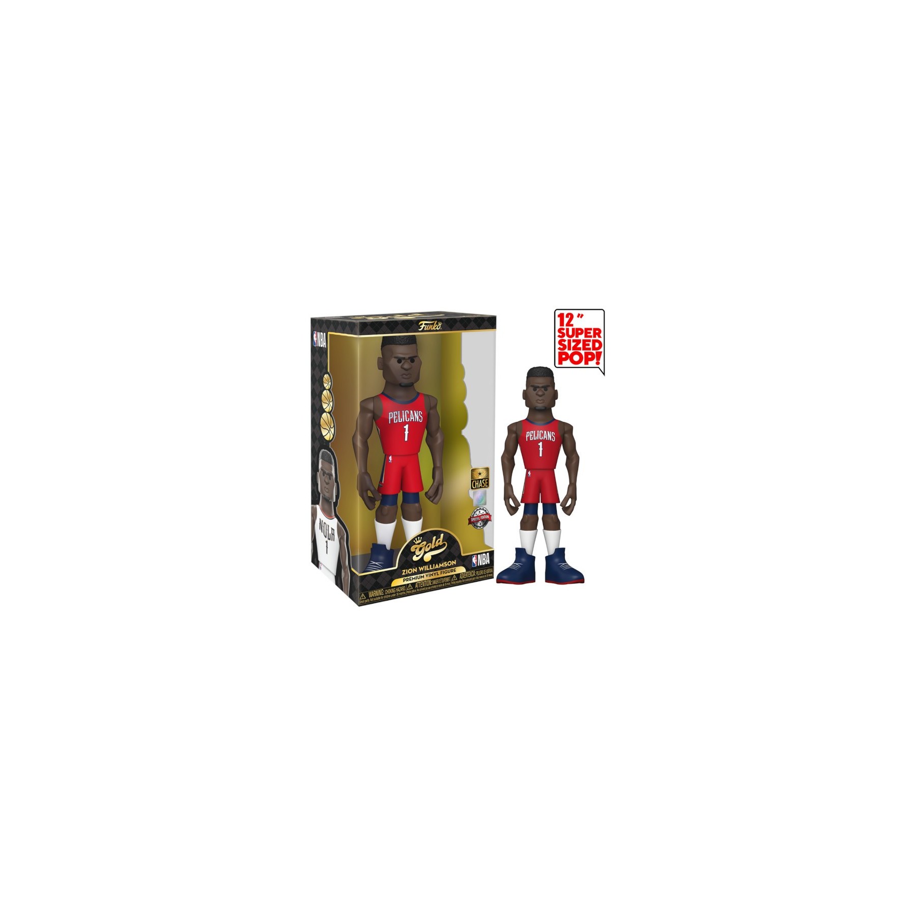 FUNKO POP! GOLD 12" NBA: ZION WILLIAMSON (30 CM) CHASE LIMITED EDITION