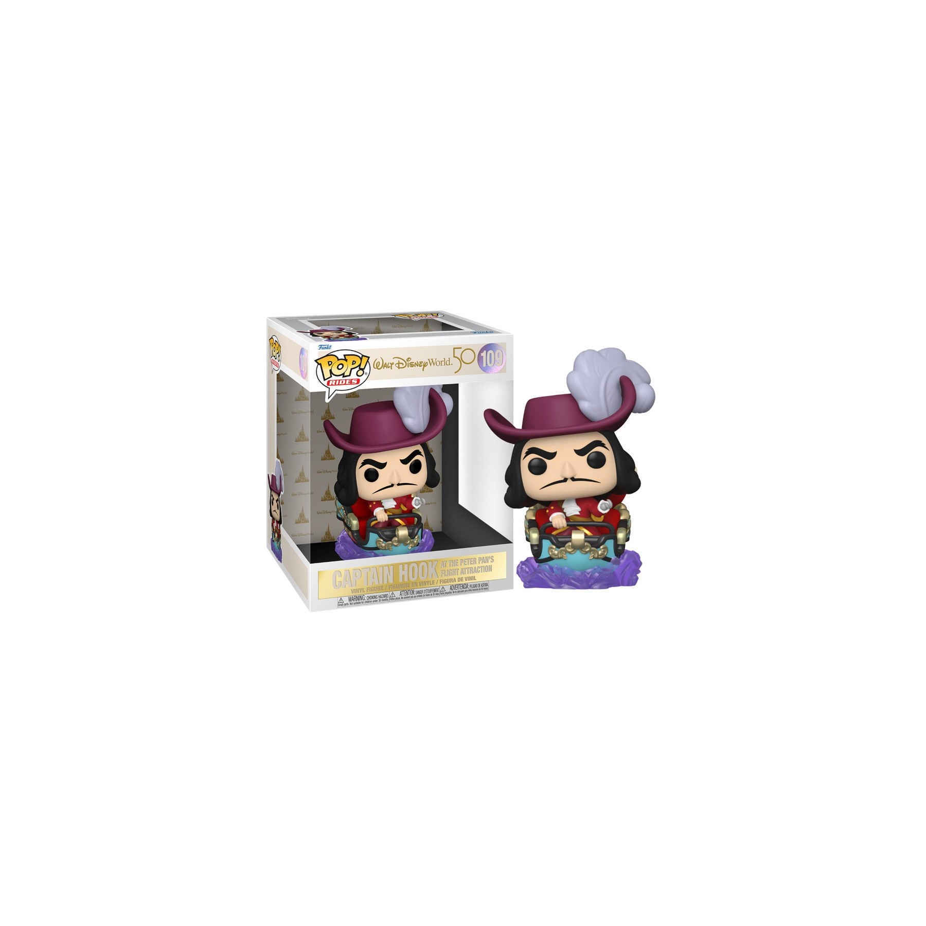 FUNKO POP! RIDES - WALT DISNEY WORLD 50: CAPTAIN HOOK AT THE PETER PAN'S FLIGHT ATTRACTION (109)