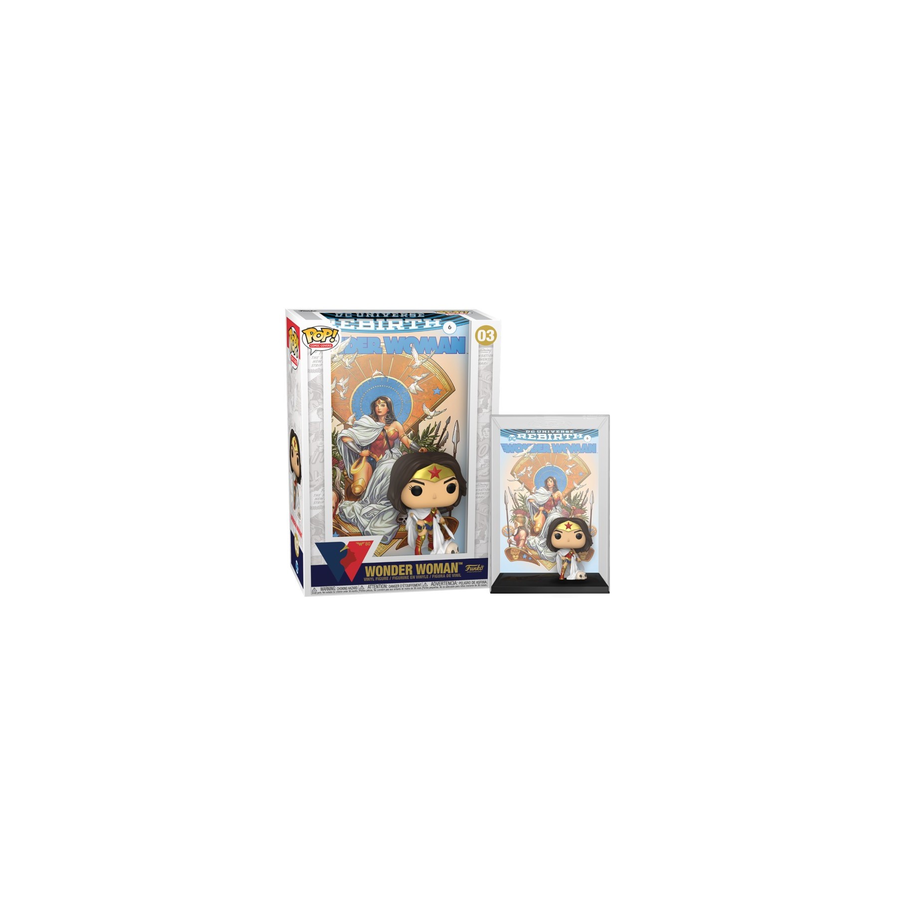 FUNKO POP! COMIC COVERS - WONDER WOMAN 80th - (REBIRTH) ON THRONE (03)