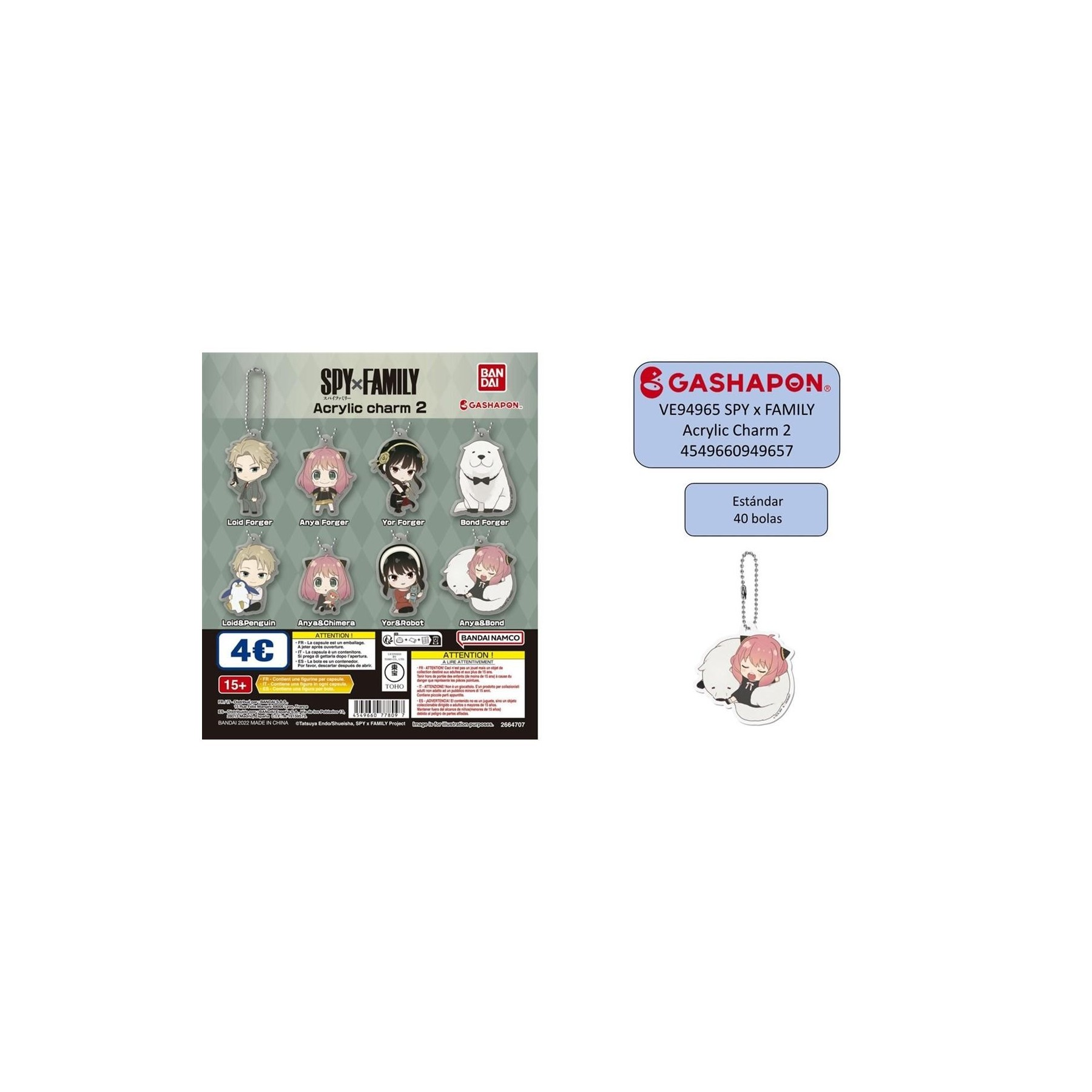 Set Gashapon Figuras Bandai Lote 40 Articulos Spy X Family A