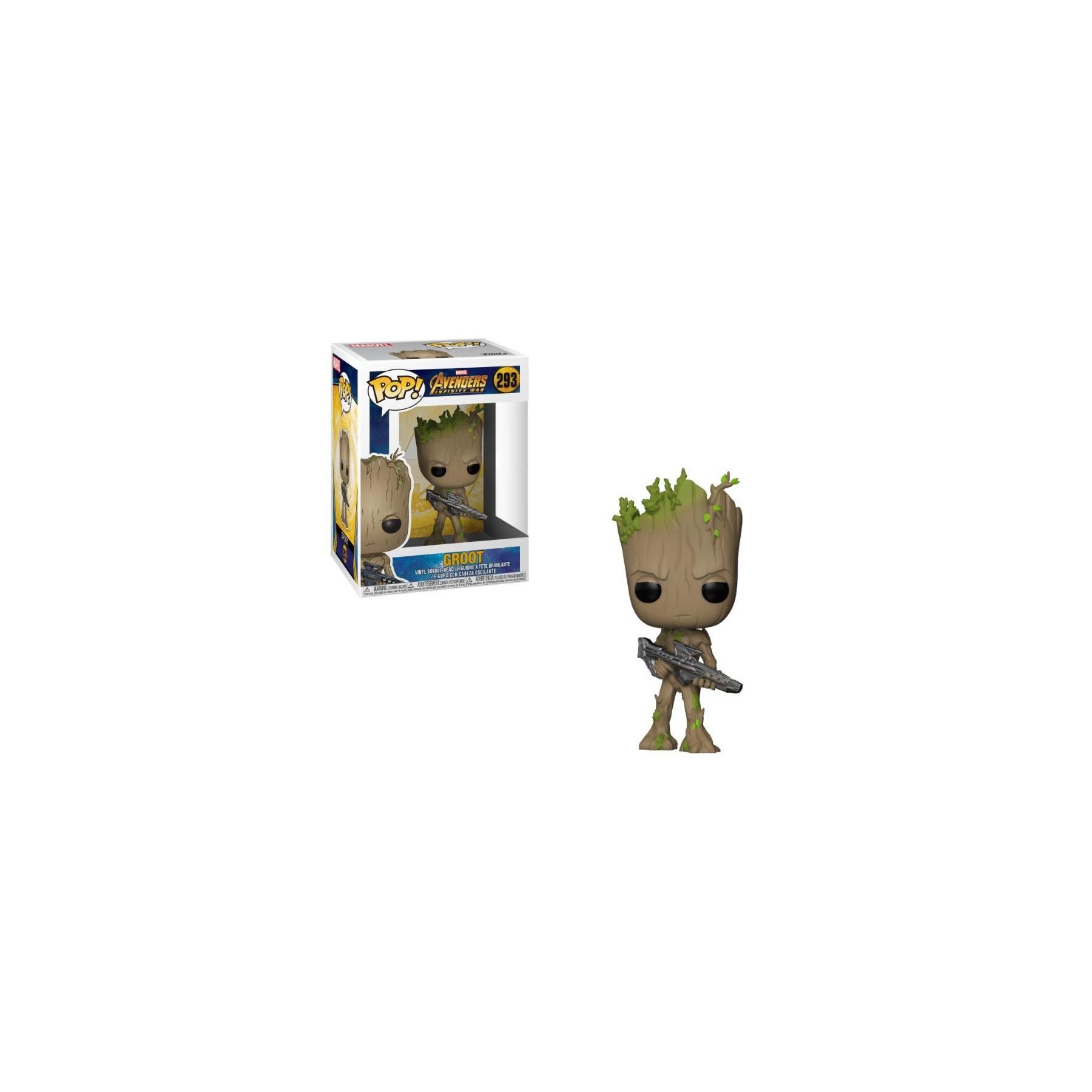 Figura Pop Marvel Avengers Infinity War Teen Groot With Gun