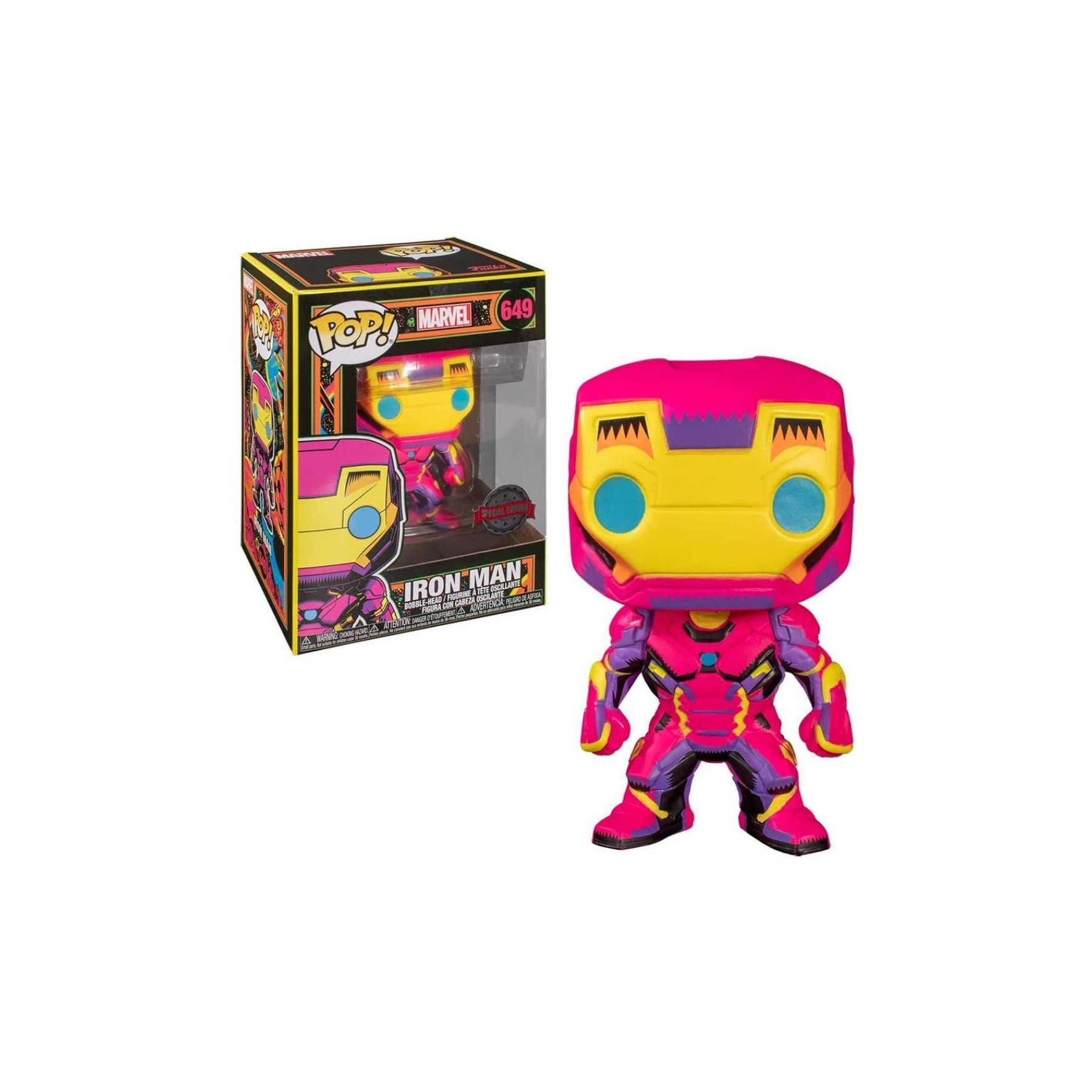 Figura Funko Pop Marvel Iron Man (Black Light)