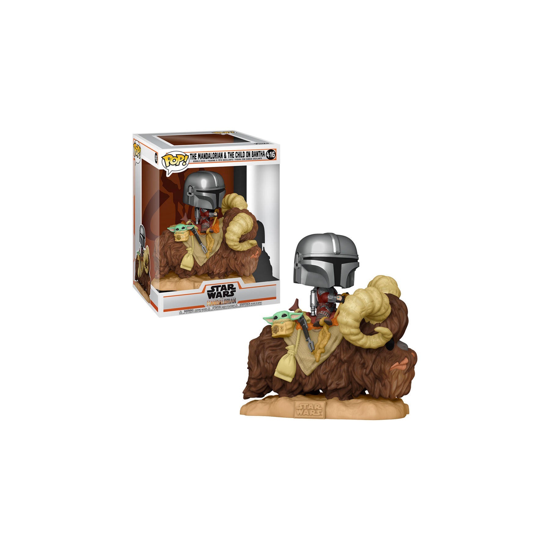 Figura Funko Pop Star Wars The Mandalorian Mando On Bantha W