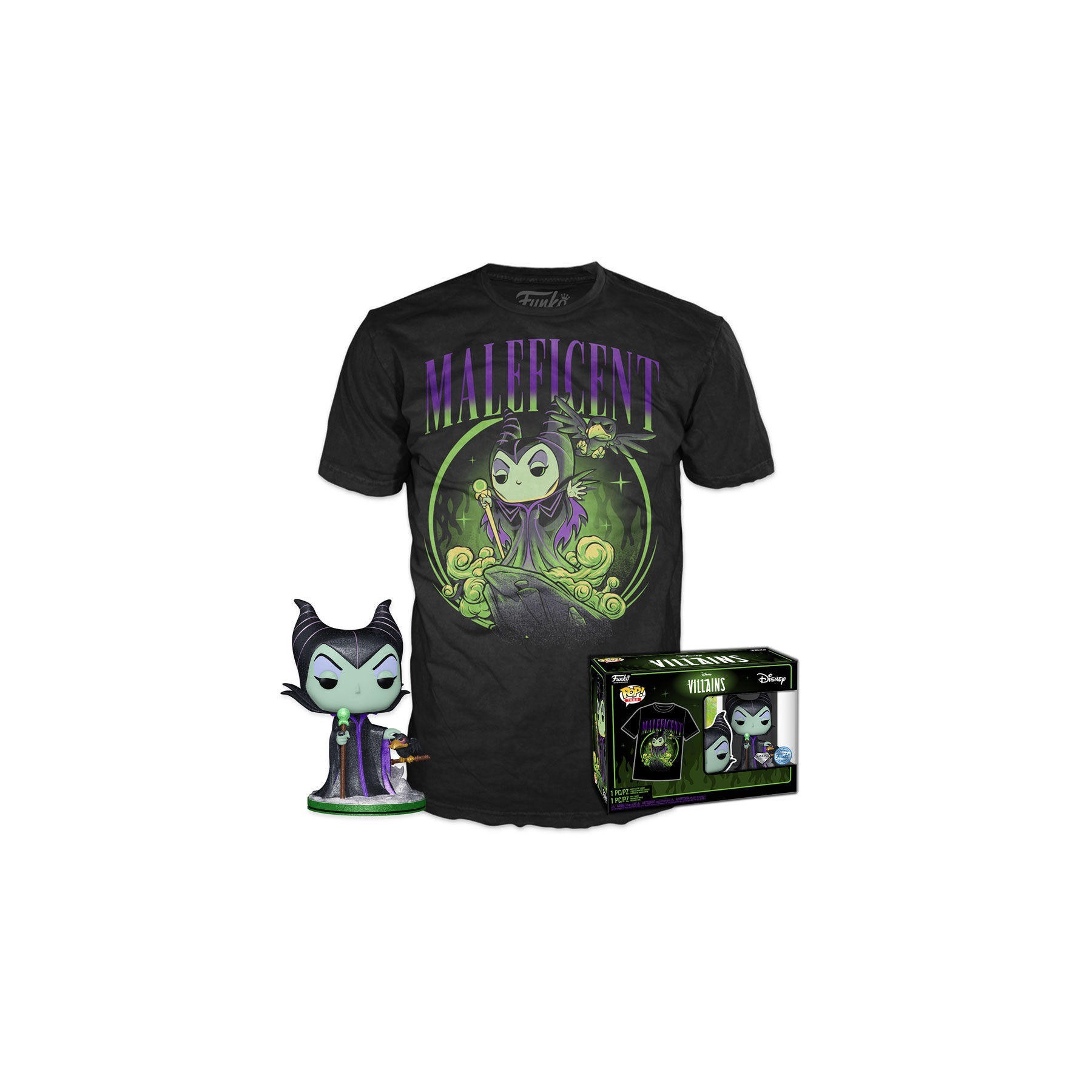Disney (Villains) - Camiseta & Pop Maleficent L