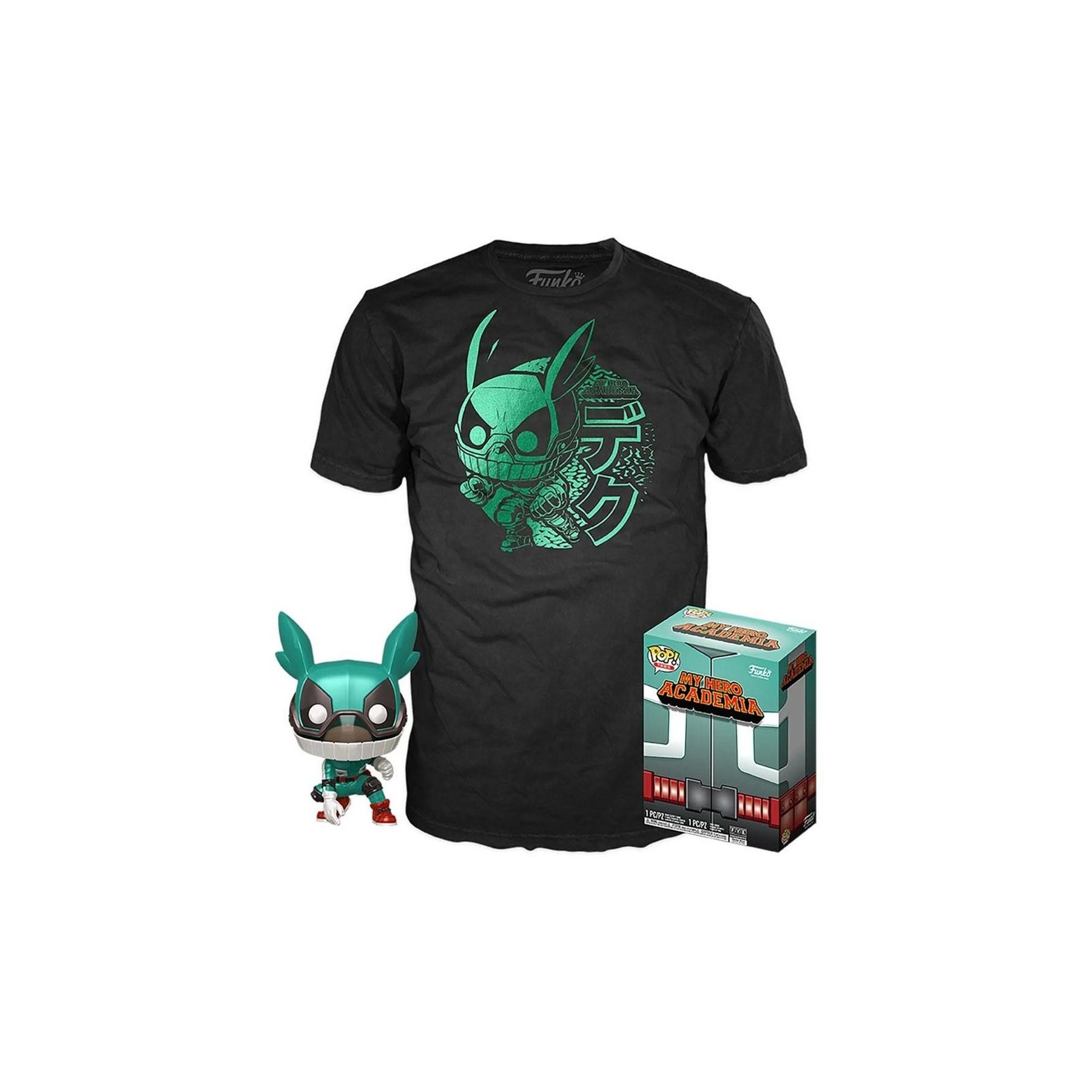 Set Figura Pop & Tee My Hero Academia Deku With Helmet