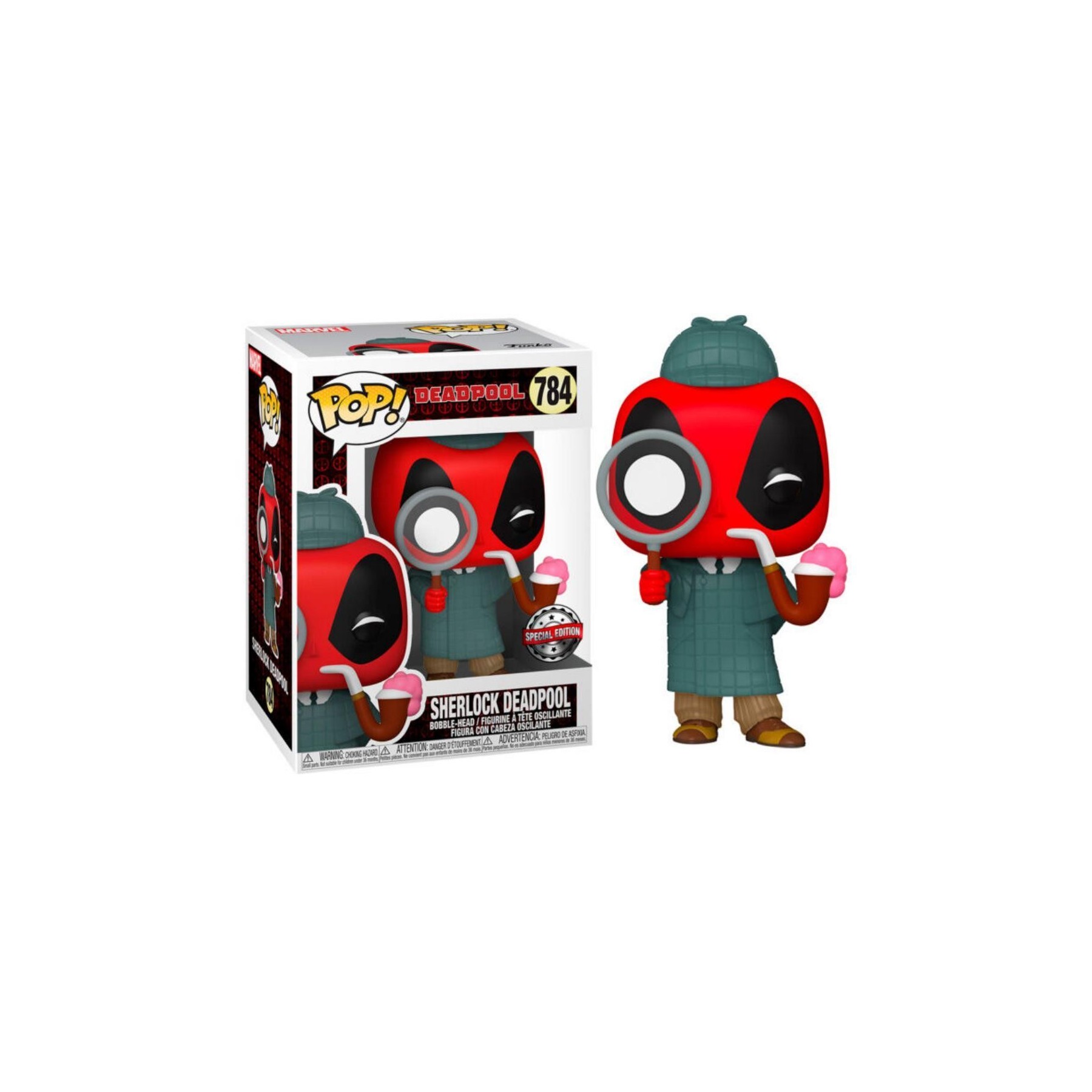 Figura Funko Pop Marvel Deadpool 30Th Sherlock Deadpool Excl