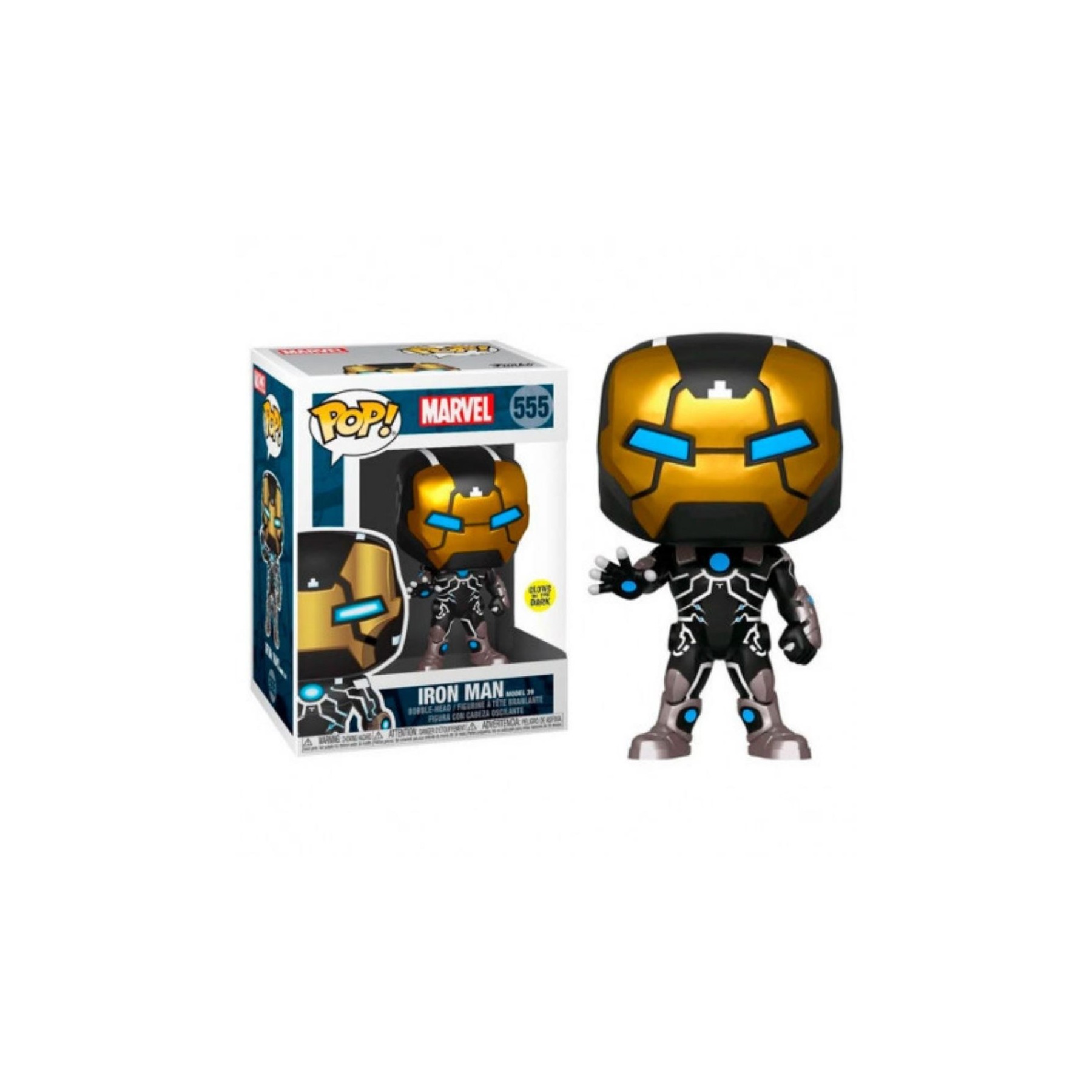 Figura Funko Pop Marvel 80Th Iron Man Modelo 39 Brillo En L