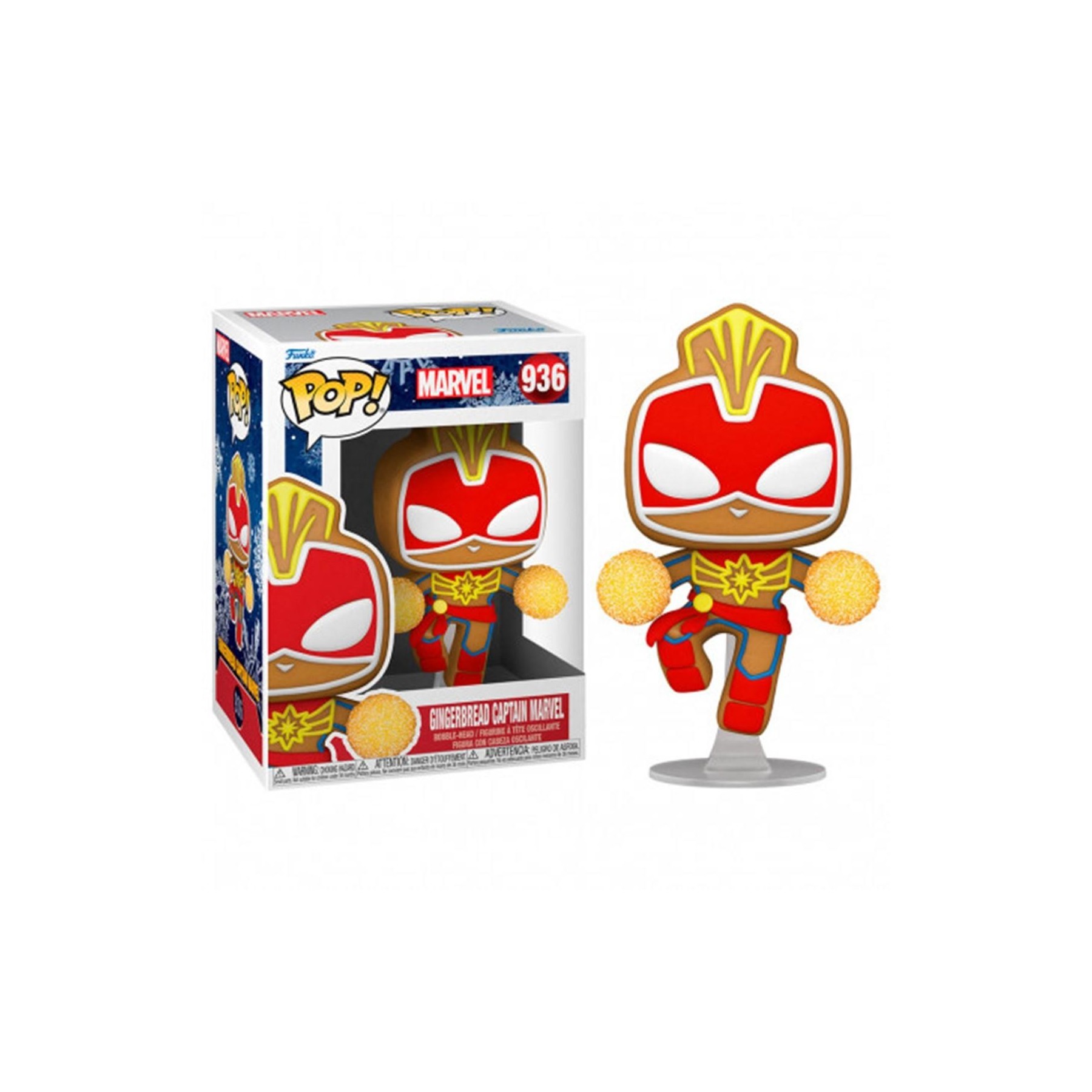 Figura Funko Pop Marvel Holiday Captain Marvel