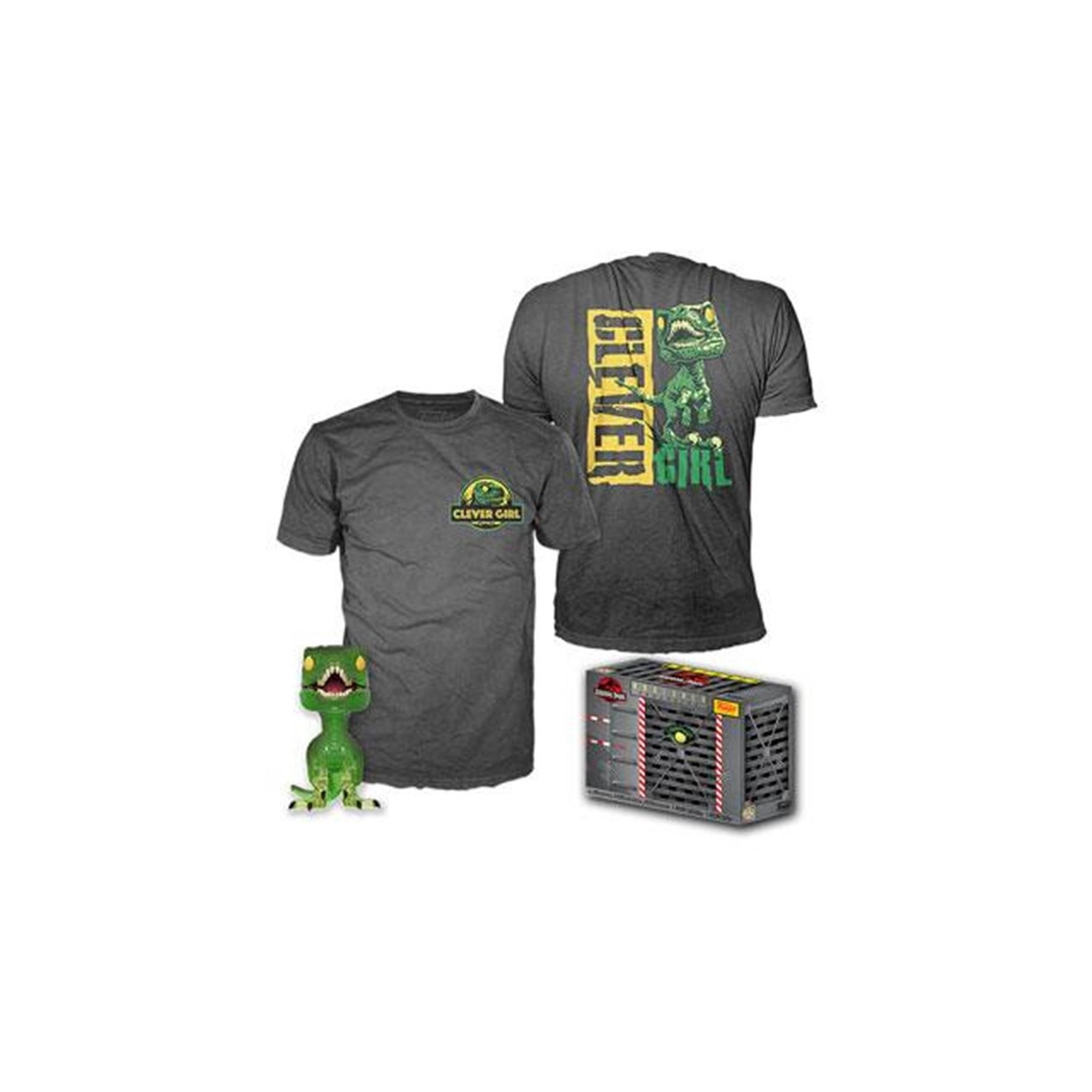 Figura Funko Pop & Tee Jurassic Park Clever Raptor + Tall