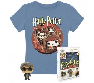 Figura Funko Pop & Tee Harry Potter + Trio Talla M