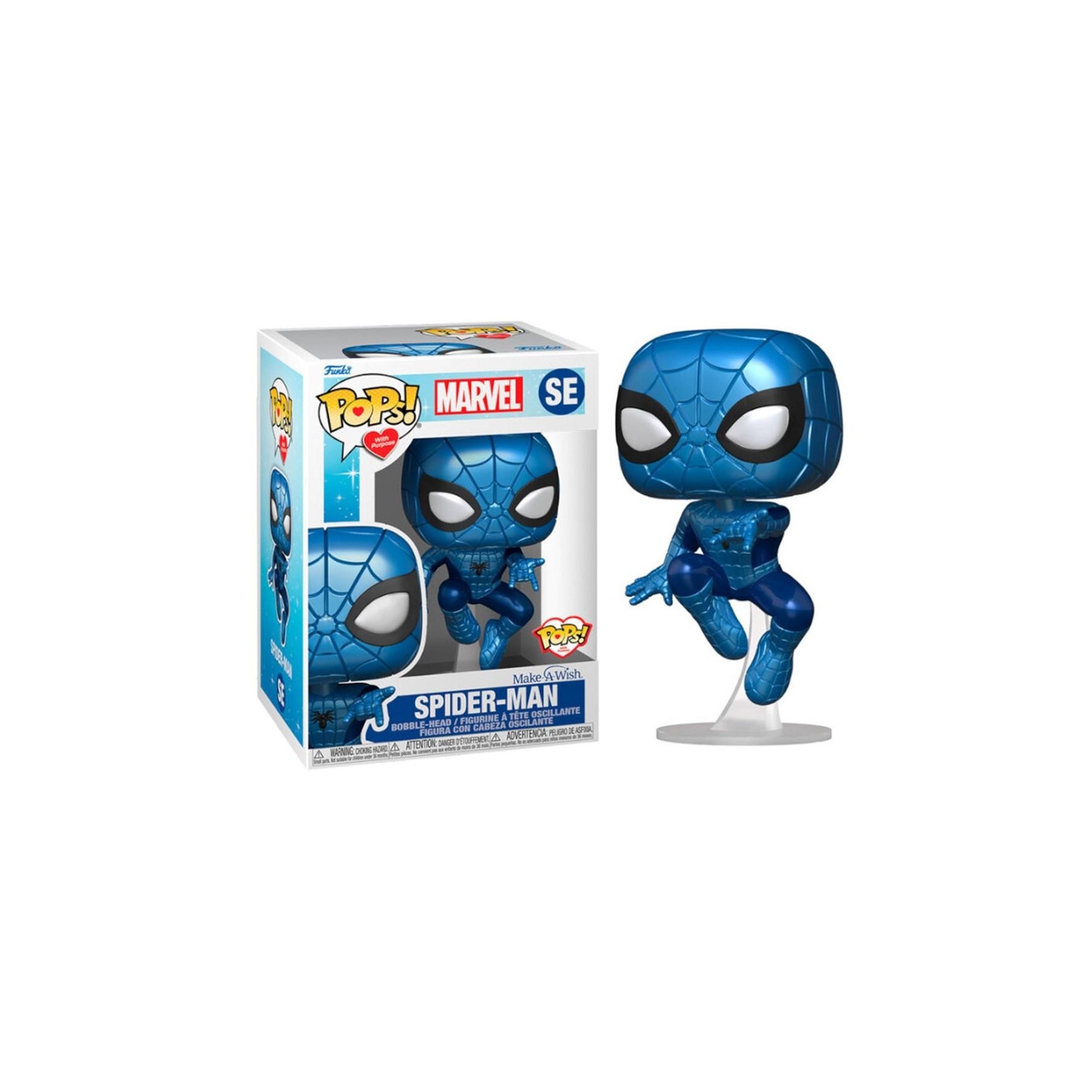 Figura Pop Marvel Make A Wish Spiderman Metallic