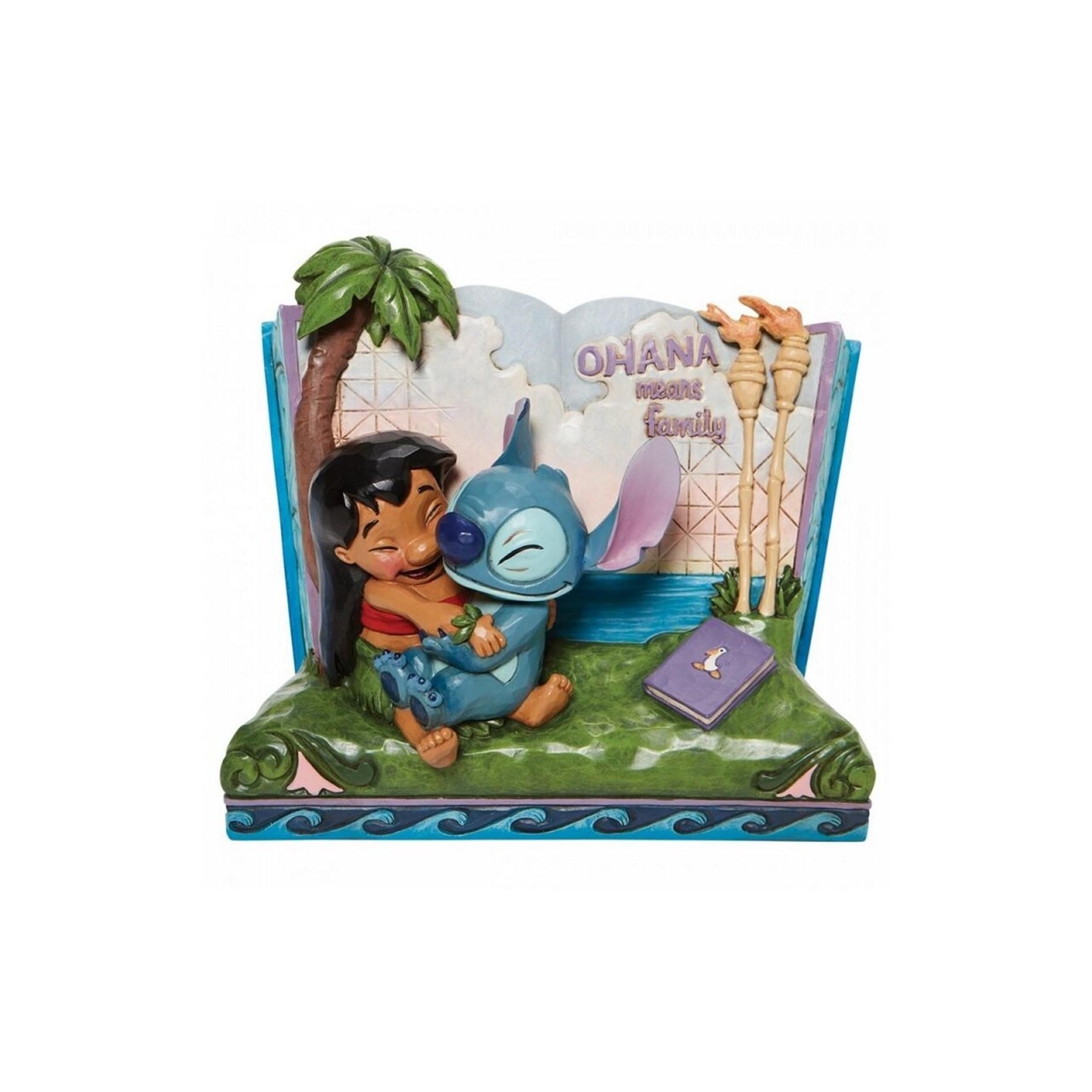 Figura Decorativa Enesco Disney Lilo & Stitch Libro Ohana