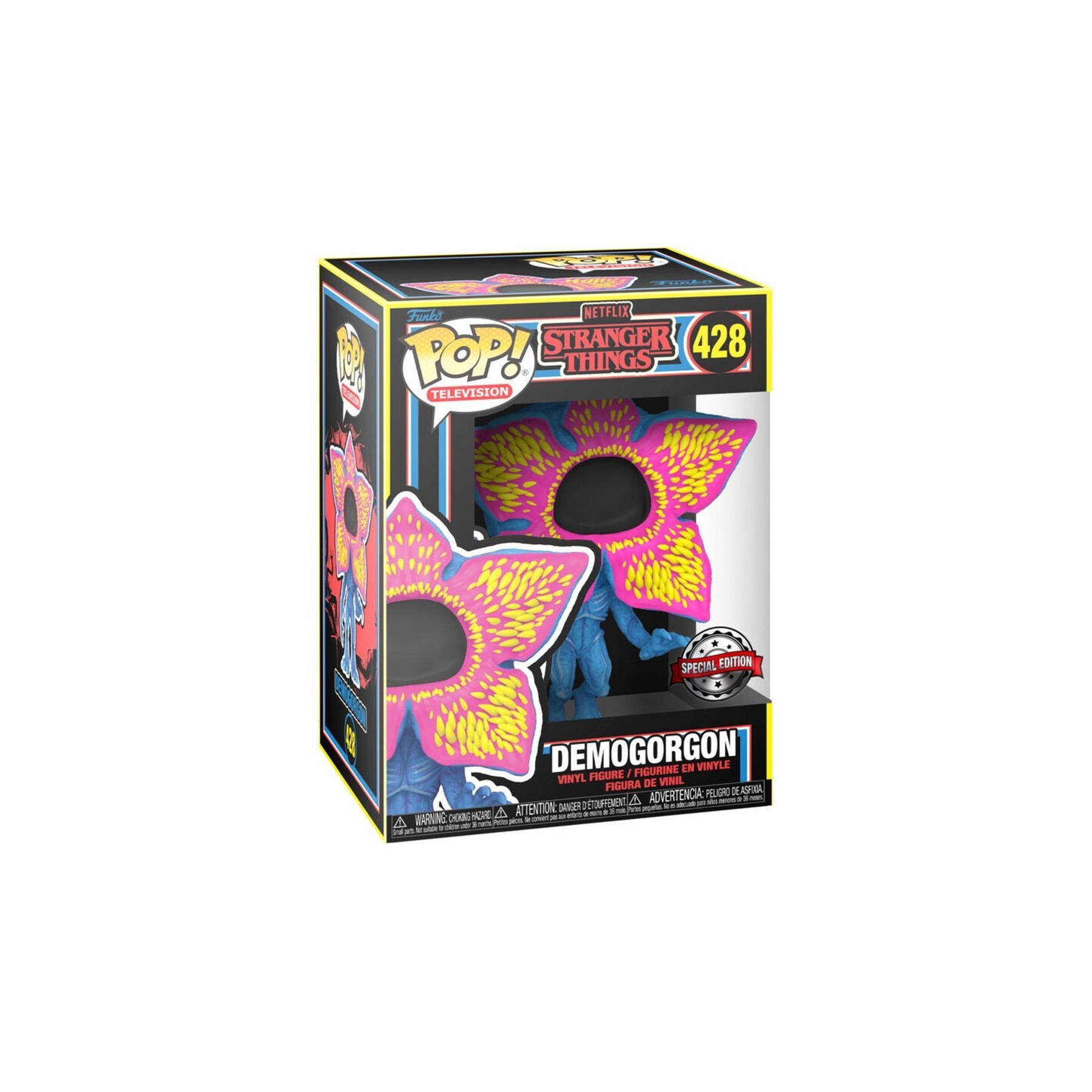 Figura Pop Stranger Things Open Face Demogorgon Black Light