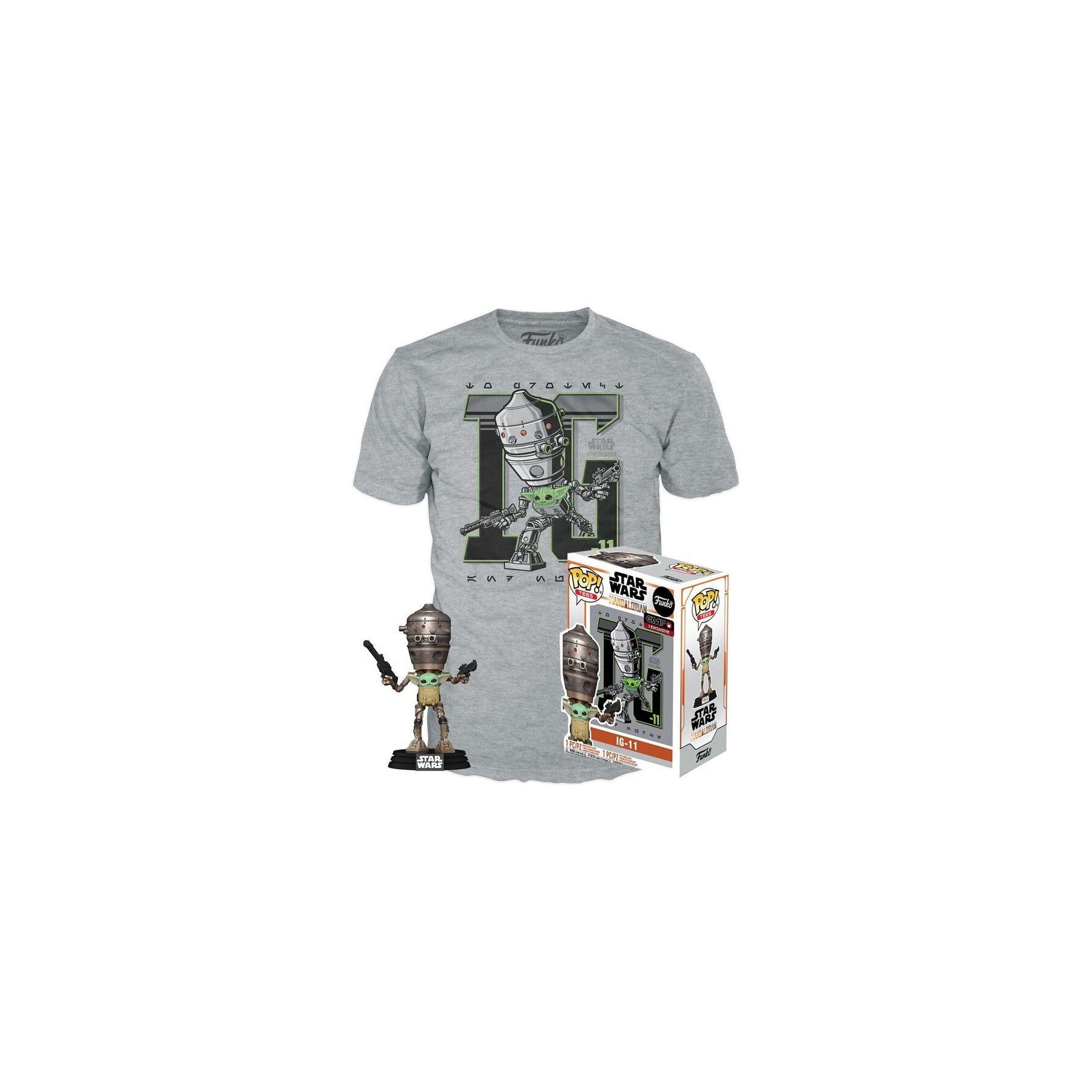 Set Figura Pop & Tee Star Wars Ig-11 With The Child Exclusiv