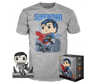 Set Figura Pop & Tee Dc Comics Jim Lee Superman Exclusive