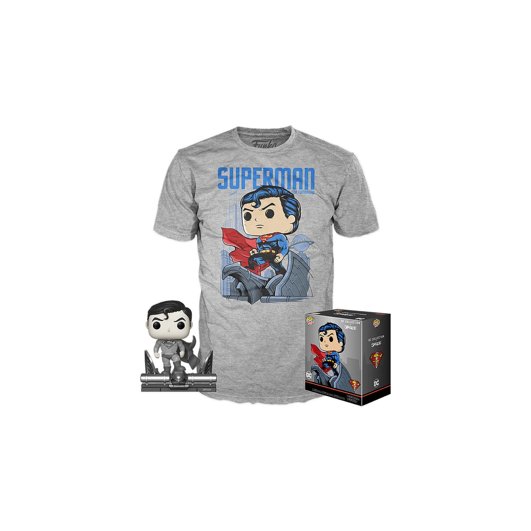 Set Figura Pop & Tee Dc Comics Jim Lee Superman Exclusive