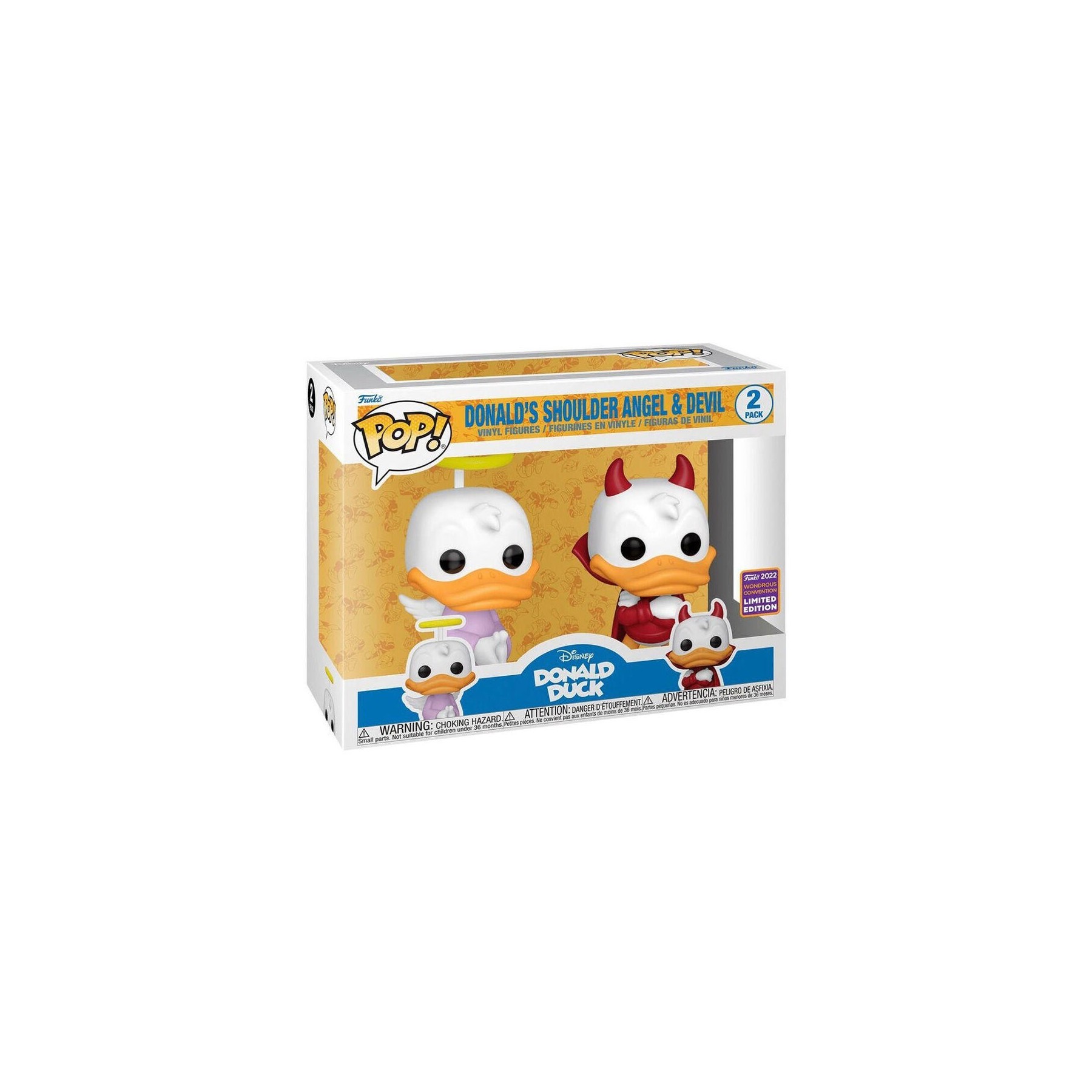 Blister 2 Figuras Pop Disney Donald Duck - Donald Angel & De