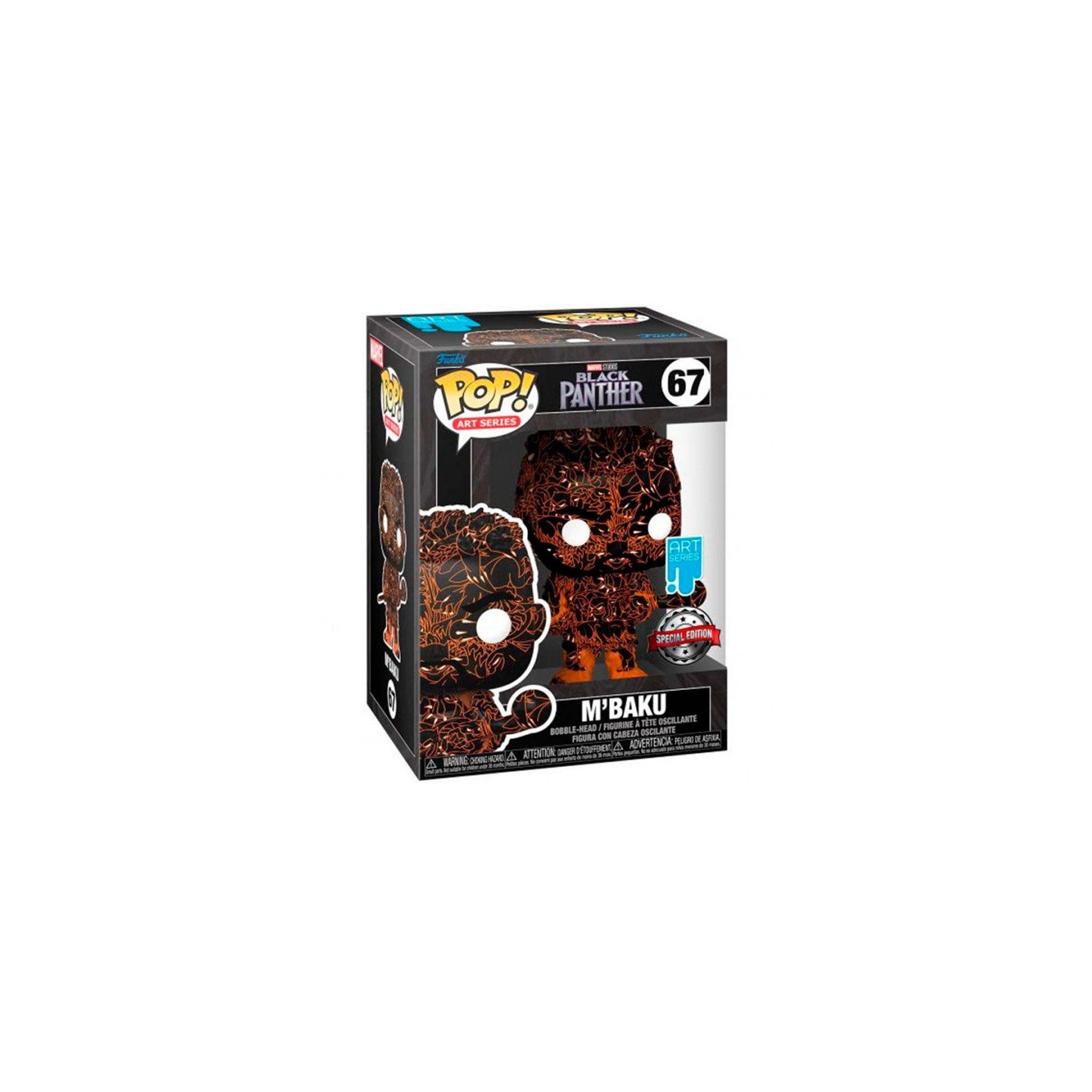 Figura Pop Marvel Black Panther M Baku Artist + Case Exclusi