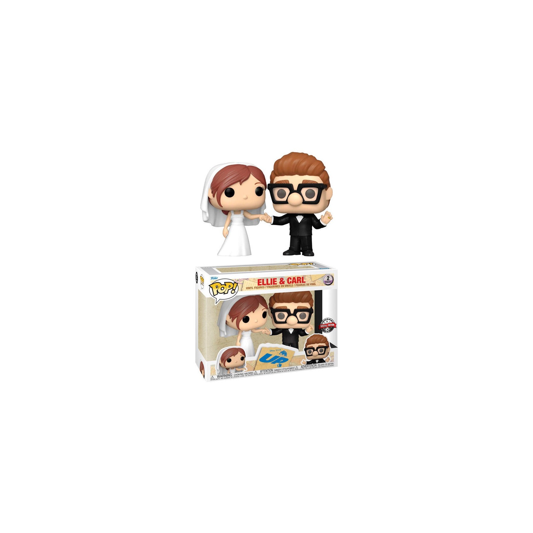 Blister 2 Figuras Pop Disney Up Ellie & Carl Exclusive