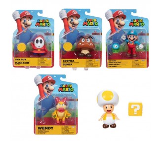 Pack 6 Figuras Super Mario Super Mario Bros 10Cm Surtido