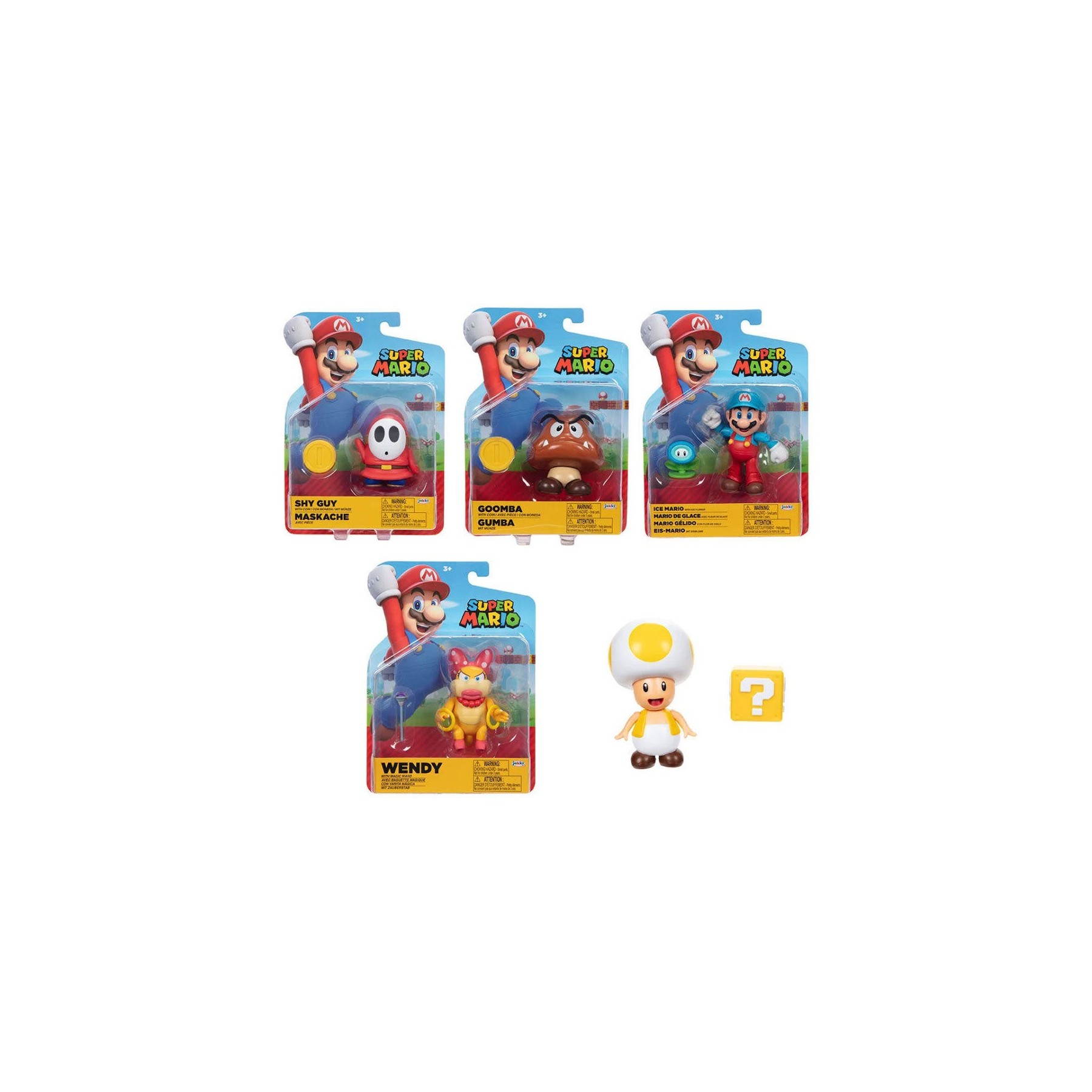 Pack 6 Figuras Super Mario Super Mario Bros 10Cm Surtido