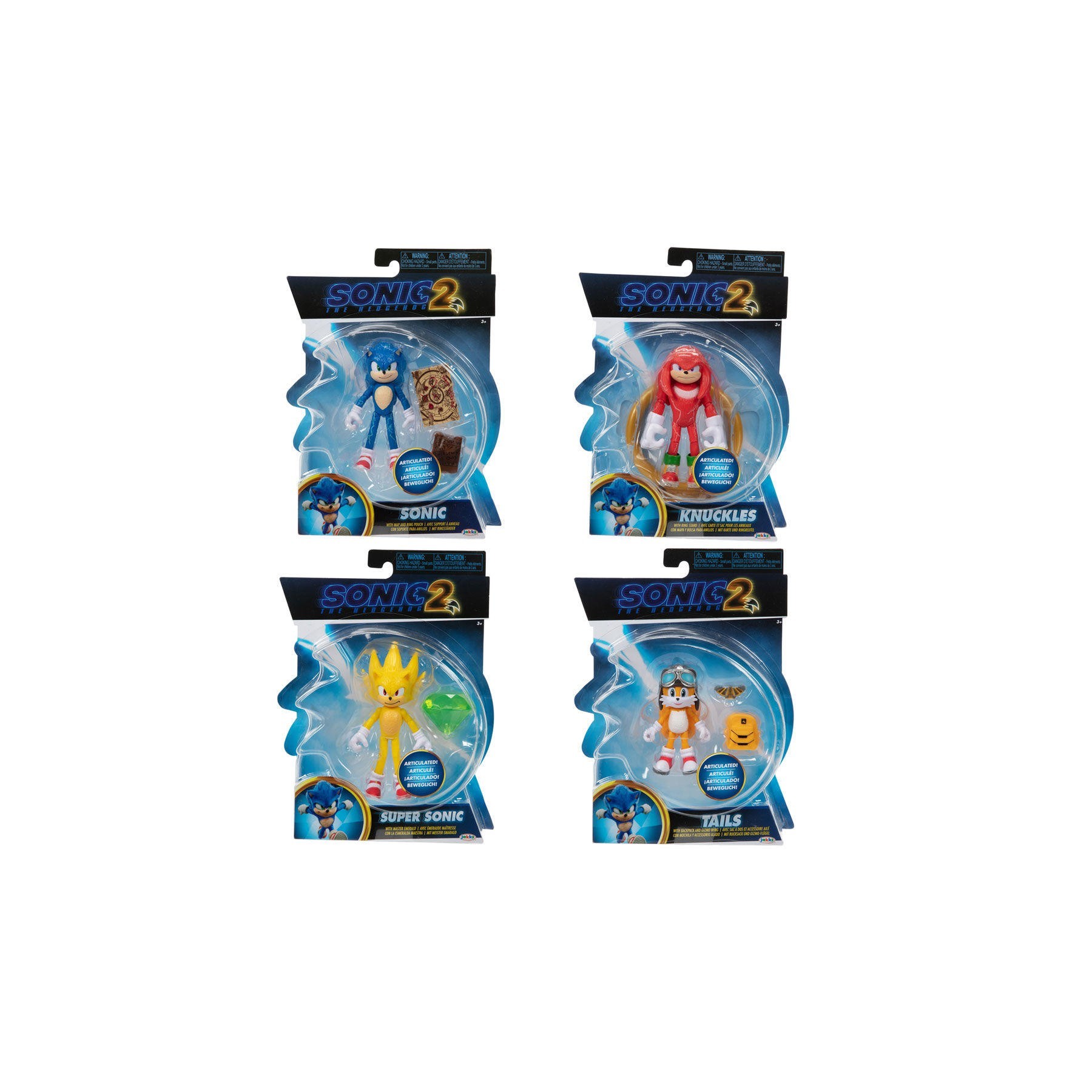 Pack 6 Figuras Wave 2 Sonic 2 10Cm Surtido