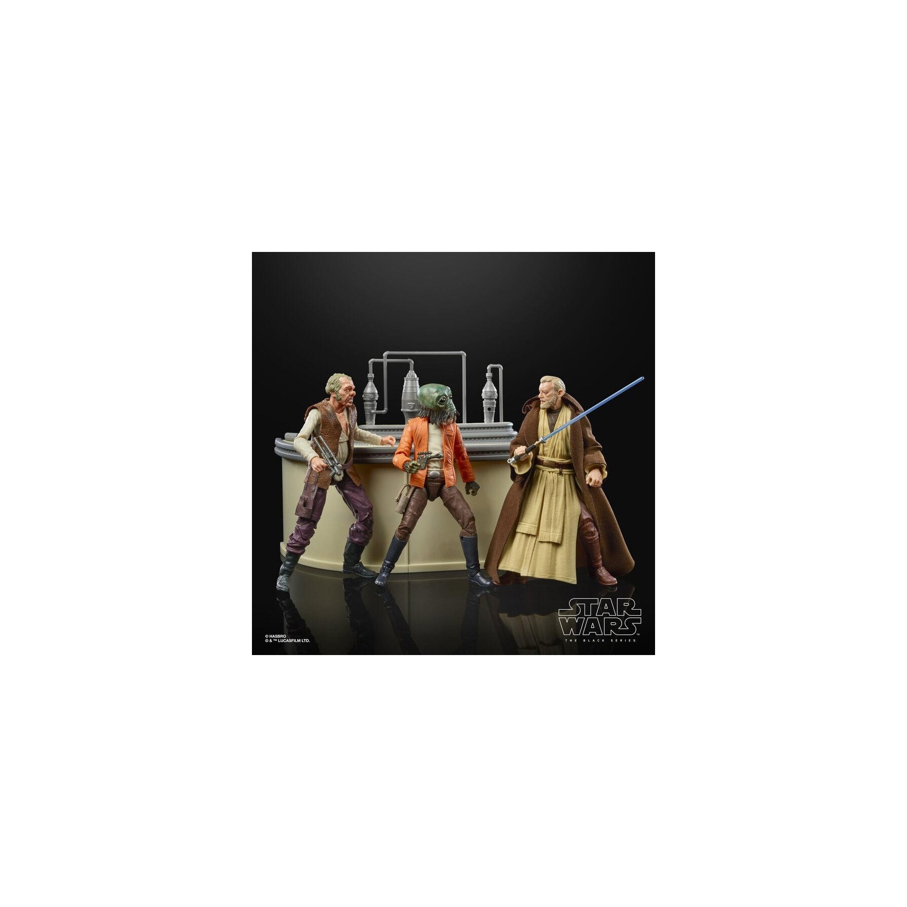 Set Figuras The Power Of The Force Cantina Showdown Black Se