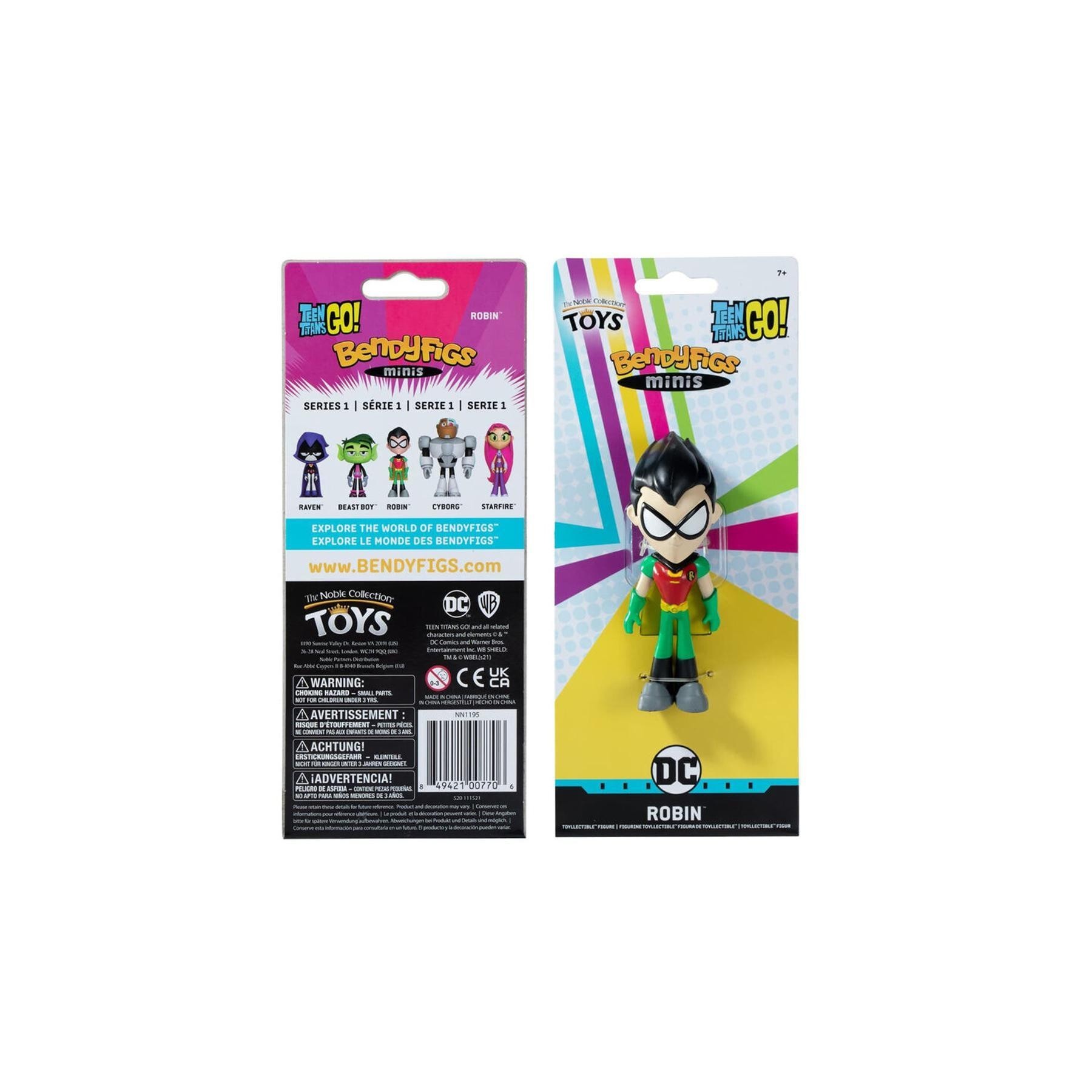 Figura Maleable Bendyfigs Minis Robin Teen Titans Go 11Cm