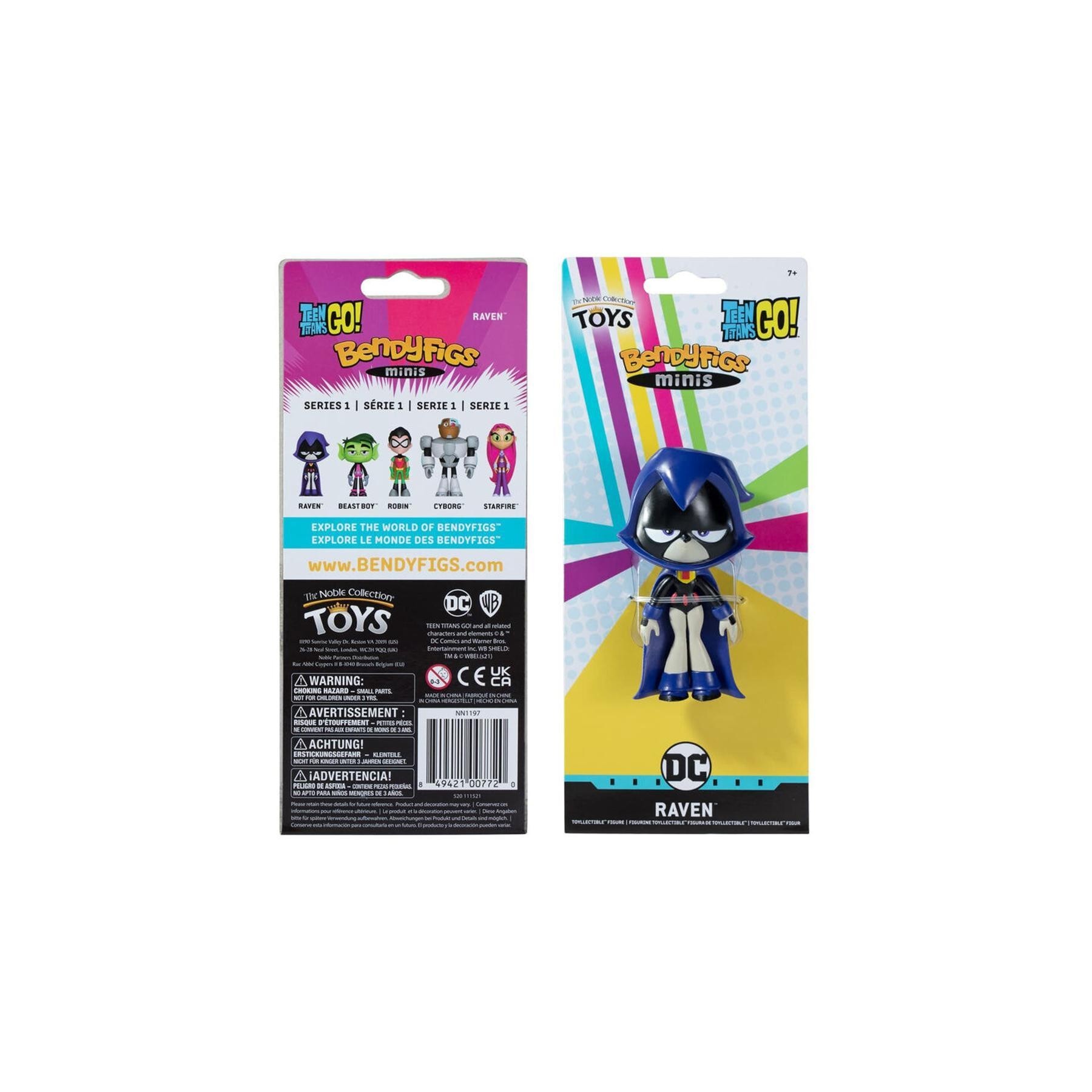 Figura Maleable Bendyfigs Minis Raven Teen Titans Go 11Cm