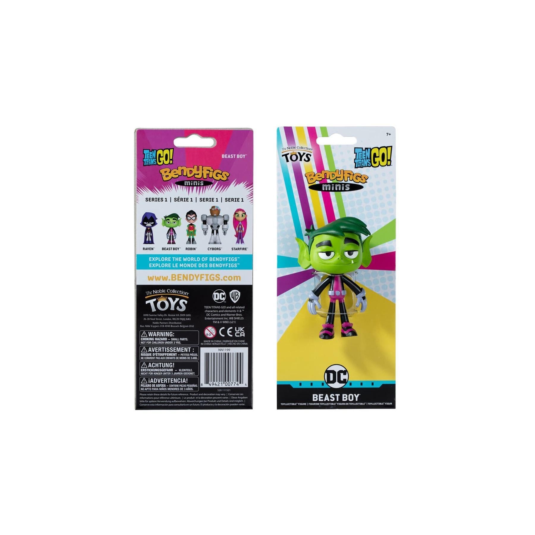 Figura Maleable Bendyfigs Minis Beats Boy Teen Titans Go 11C