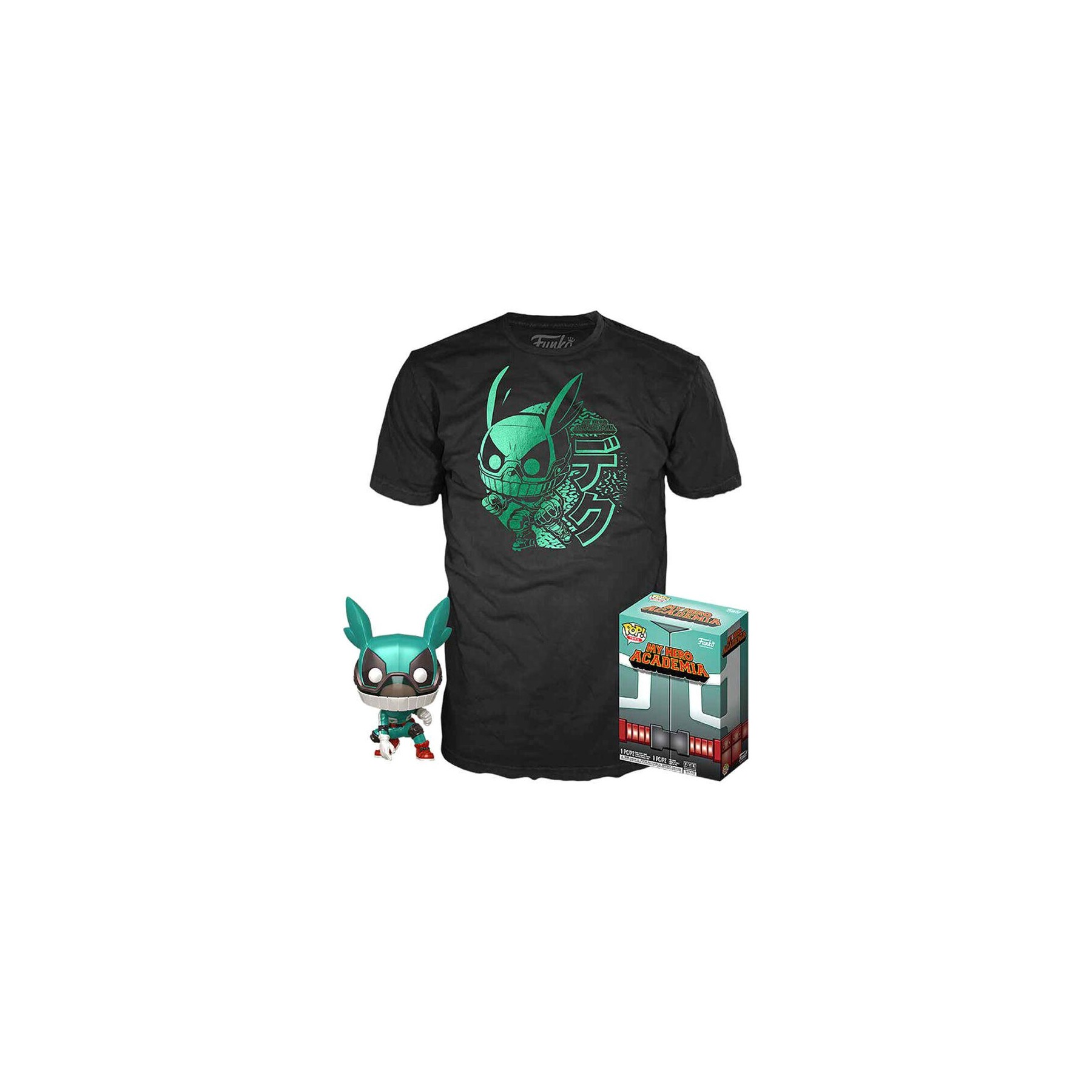 Set Figura Pop & Tee My Hero Academia Deku With Helmet