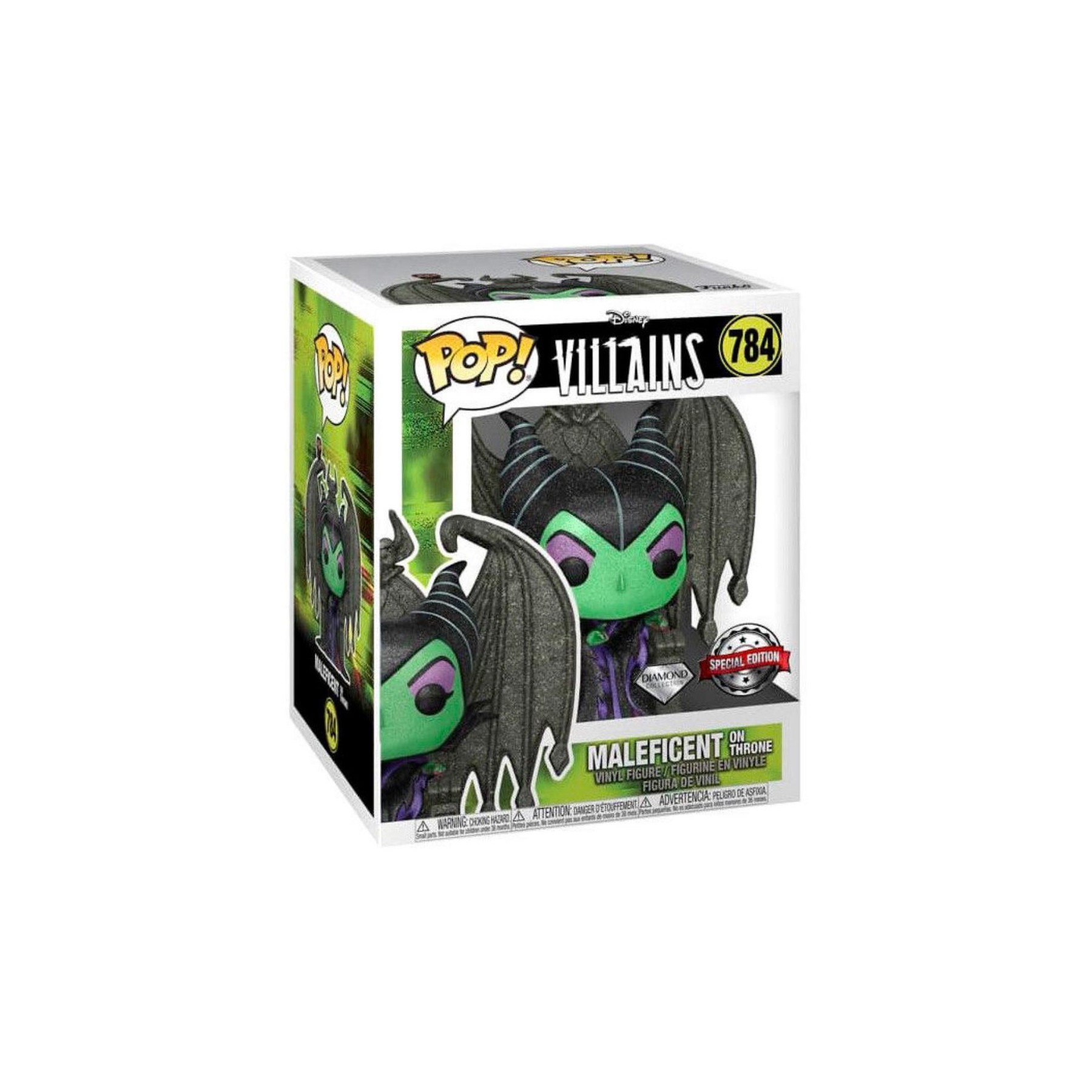 Figura Pop Disney Villains Maleficent On Throne Diamond Excl