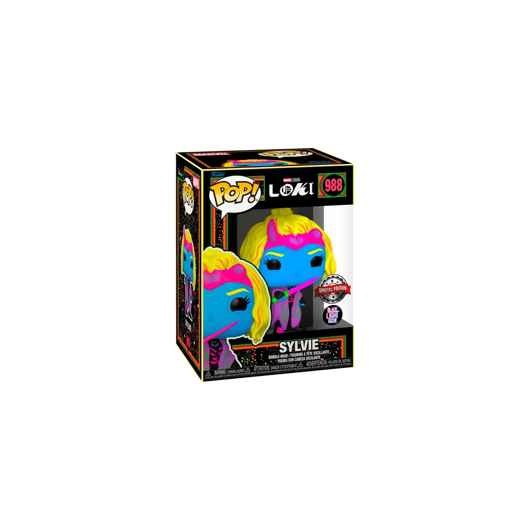 Figura Pop Marvel Loki Silvye Black Light Exclusive