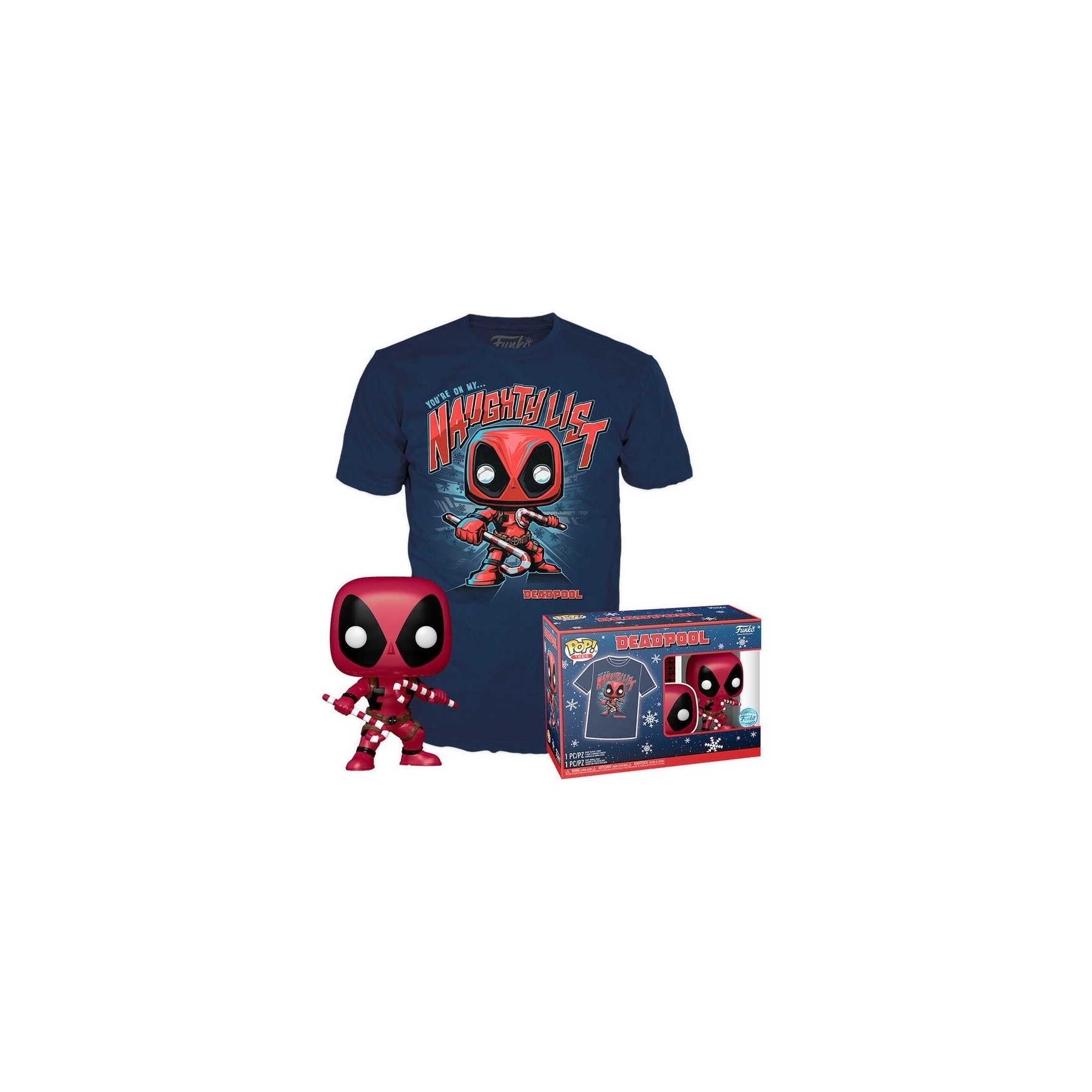 Set Figura Pop & Tee Marvel Deadpool