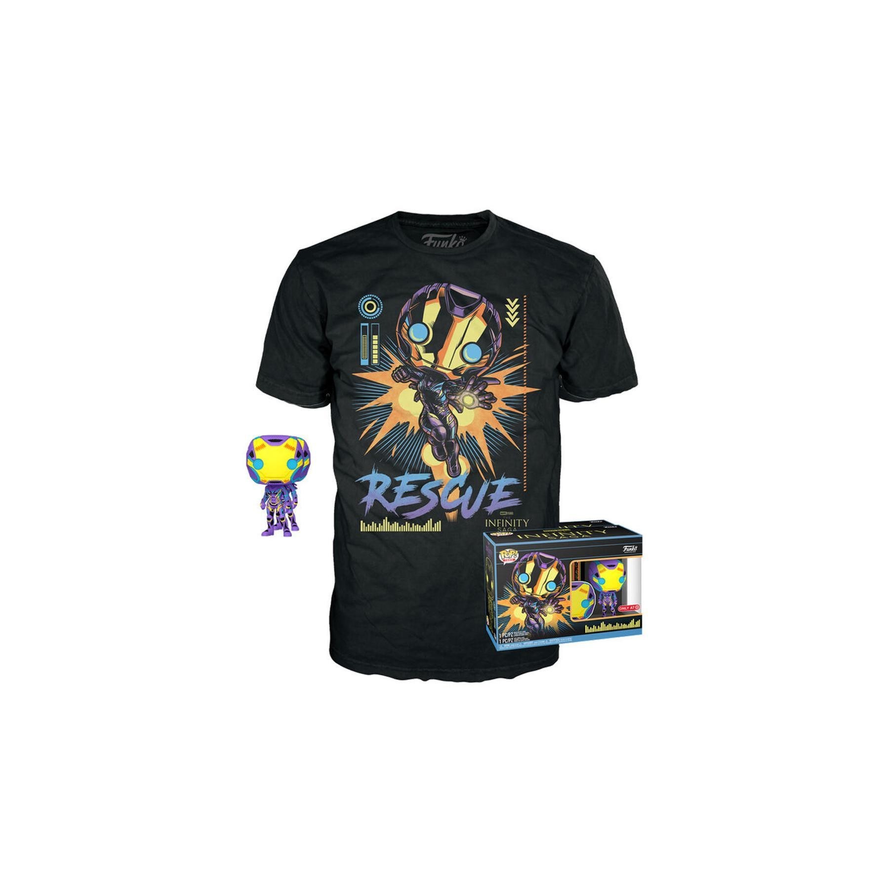 Set Figura Pop & Tee Marvel Los Vengadores Avengers Rescue E