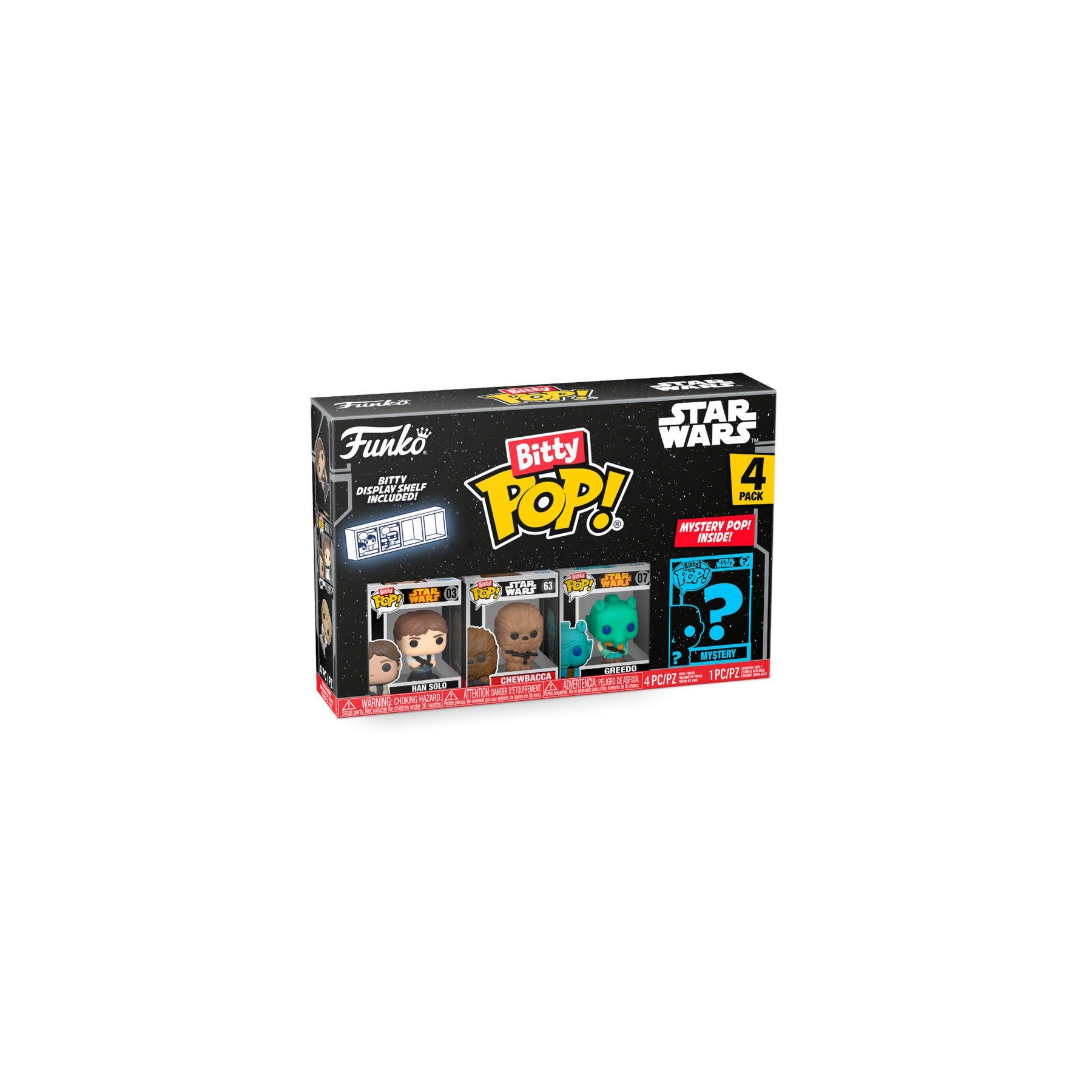 Blister 4 Figuras Bitty Pop Star Wars Han Solo