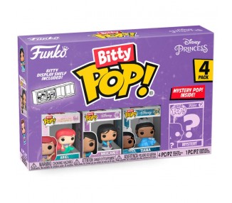 Blister 4 Figuras Bitty Pop Disney Princesas Ariel